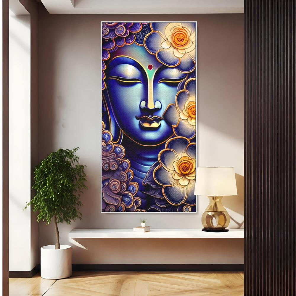 Tablou Canvas Premium LuxCanva® I121, Armonie si Culoare, Buddha, Zen, Iluminare, Pace Interioara, Spiritualitate, Armonie, Meditatie, Flori, Lotus, Urna, Living, Dormitor