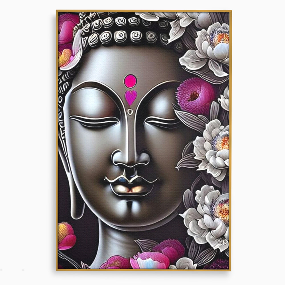 Leinwandbilder Premium LuxCanva® I122, Lotus der Erleuchtung, Buddha, Zen, Erleuchtung, Innerer Frieden, Spiritualität, Harmonie, Meditation, Blumen, Lotus, Herz, Wohnen, Schlafzimmer