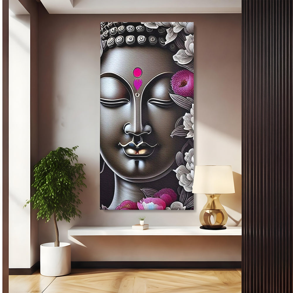 Leinwandbilder Premium LuxCanva® I122, Lotus der Erleuchtung, Buddha, Zen, Erleuchtung, Innerer Frieden, Spiritualität, Harmonie, Meditation, Blumen, Lotus, Herz, Wohnen, Schlafzimmer