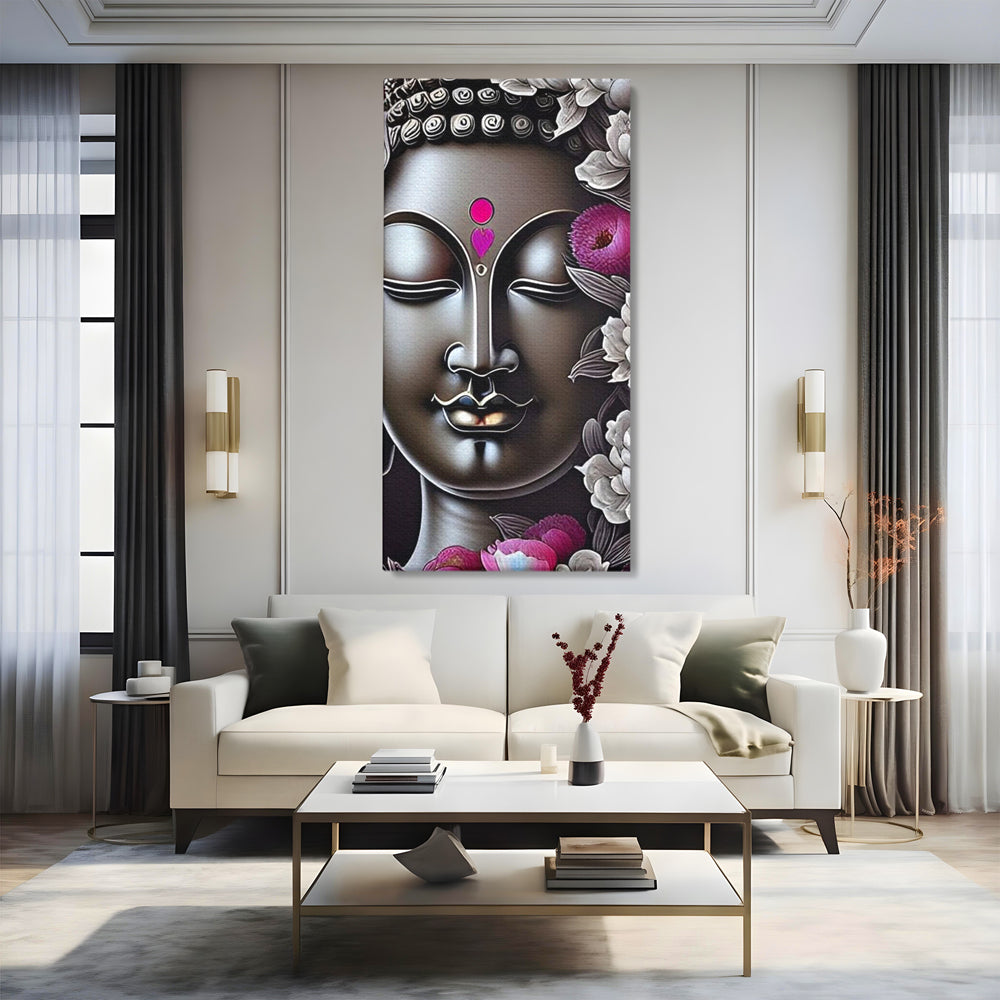 Leinwandbilder Premium LuxCanva® I122, Lotus der Erleuchtung, Buddha, Zen, Erleuchtung, Innerer Frieden, Spiritualität, Harmonie, Meditation, Blumen, Lotus, Herz, Wohnen, Schlafzimmer