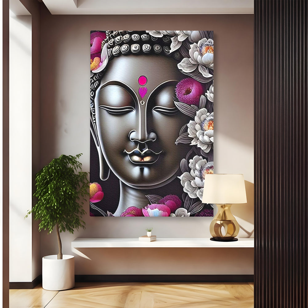 Leinwandbilder Premium LuxCanva® I122, Lotus der Erleuchtung, Buddha, Zen, Erleuchtung, Innerer Frieden, Spiritualität, Harmonie, Meditation, Blumen, Lotus, Herz, Wohnen, Schlafzimmer