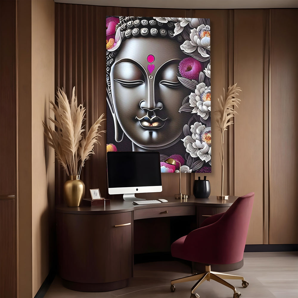 Leinwandbilder Premium LuxCanva® I122, Lotus der Erleuchtung, Buddha, Zen, Erleuchtung, Innerer Frieden, Spiritualität, Harmonie, Meditation, Blumen, Lotus, Herz, Wohnen, Schlafzimmer