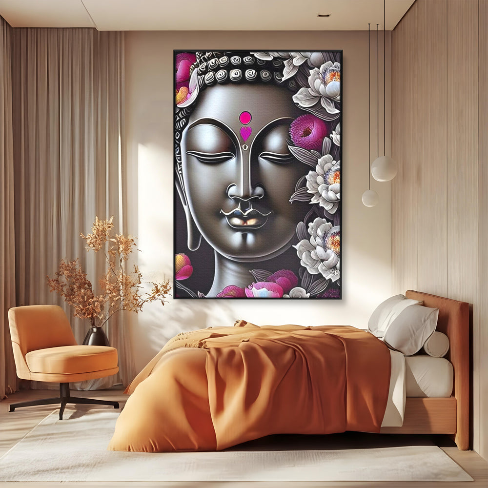 Leinwandbilder Premium LuxCanva® I122, Lotus der Erleuchtung, Buddha, Zen, Erleuchtung, Innerer Frieden, Spiritualität, Harmonie, Meditation, Blumen, Lotus, Herz, Wohnen, Schlafzimmer