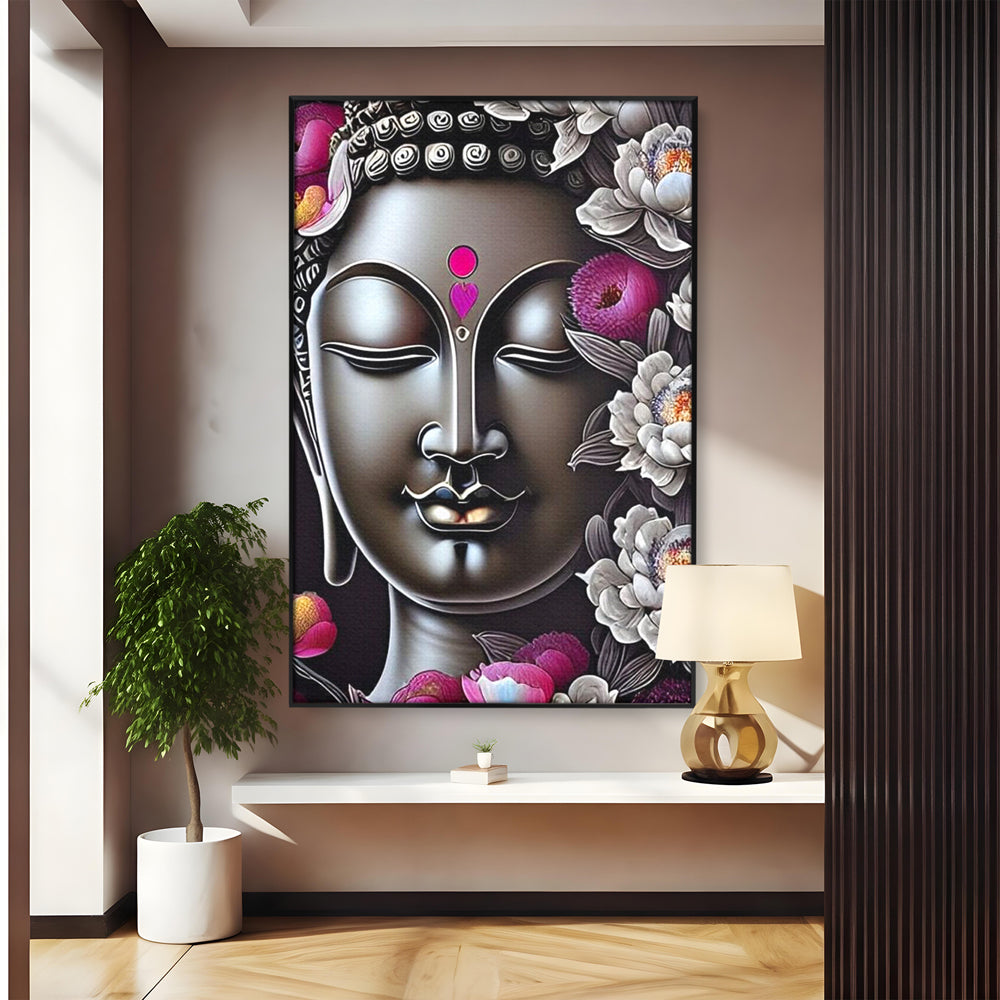 Leinwandbilder Premium LuxCanva® I122, Lotus der Erleuchtung, Buddha, Zen, Erleuchtung, Innerer Frieden, Spiritualität, Harmonie, Meditation, Blumen, Lotus, Herz, Wohnen, Schlafzimmer