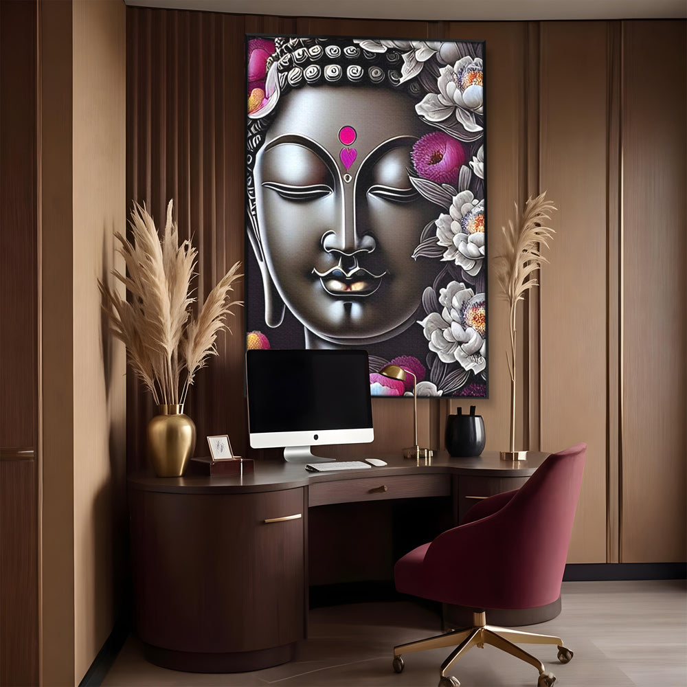 Leinwandbilder Premium LuxCanva® I122, Lotus der Erleuchtung, Buddha, Zen, Erleuchtung, Innerer Frieden, Spiritualität, Harmonie, Meditation, Blumen, Lotus, Herz, Wohnen, Schlafzimmer