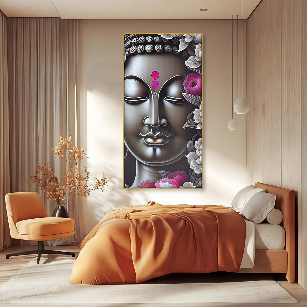 Leinwandbilder Premium LuxCanva® I122, Lotus der Erleuchtung, Buddha, Zen, Erleuchtung, Innerer Frieden, Spiritualität, Harmonie, Meditation, Blumen, Lotus, Herz, Wohnen, Schlafzimmer