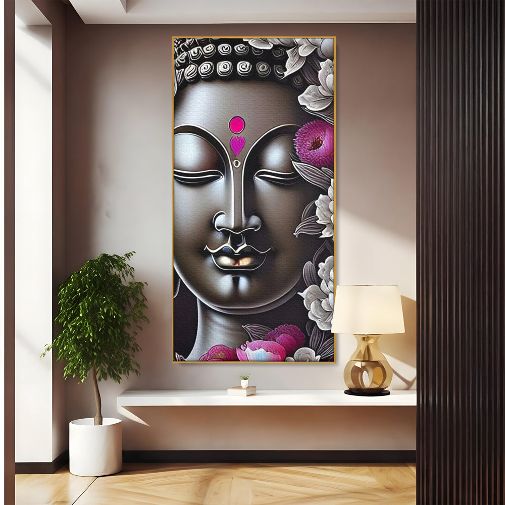 Leinwandbilder Premium LuxCanva® I122, Lotus der Erleuchtung, Buddha, Zen, Erleuchtung, Innerer Frieden, Spiritualität, Harmonie, Meditation, Blumen, Lotus, Herz, Wohnen, Schlafzimmer