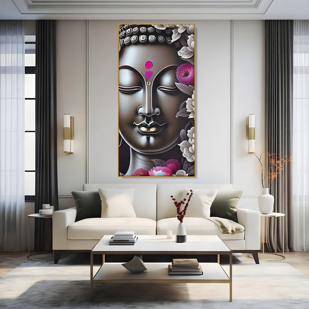 Leinwandbilder Premium LuxCanva® I122, Lotus der Erleuchtung, Buddha, Zen, Erleuchtung, Innerer Frieden, Spiritualität, Harmonie, Meditation, Blumen, Lotus, Herz, Wohnen, Schlafzimmer