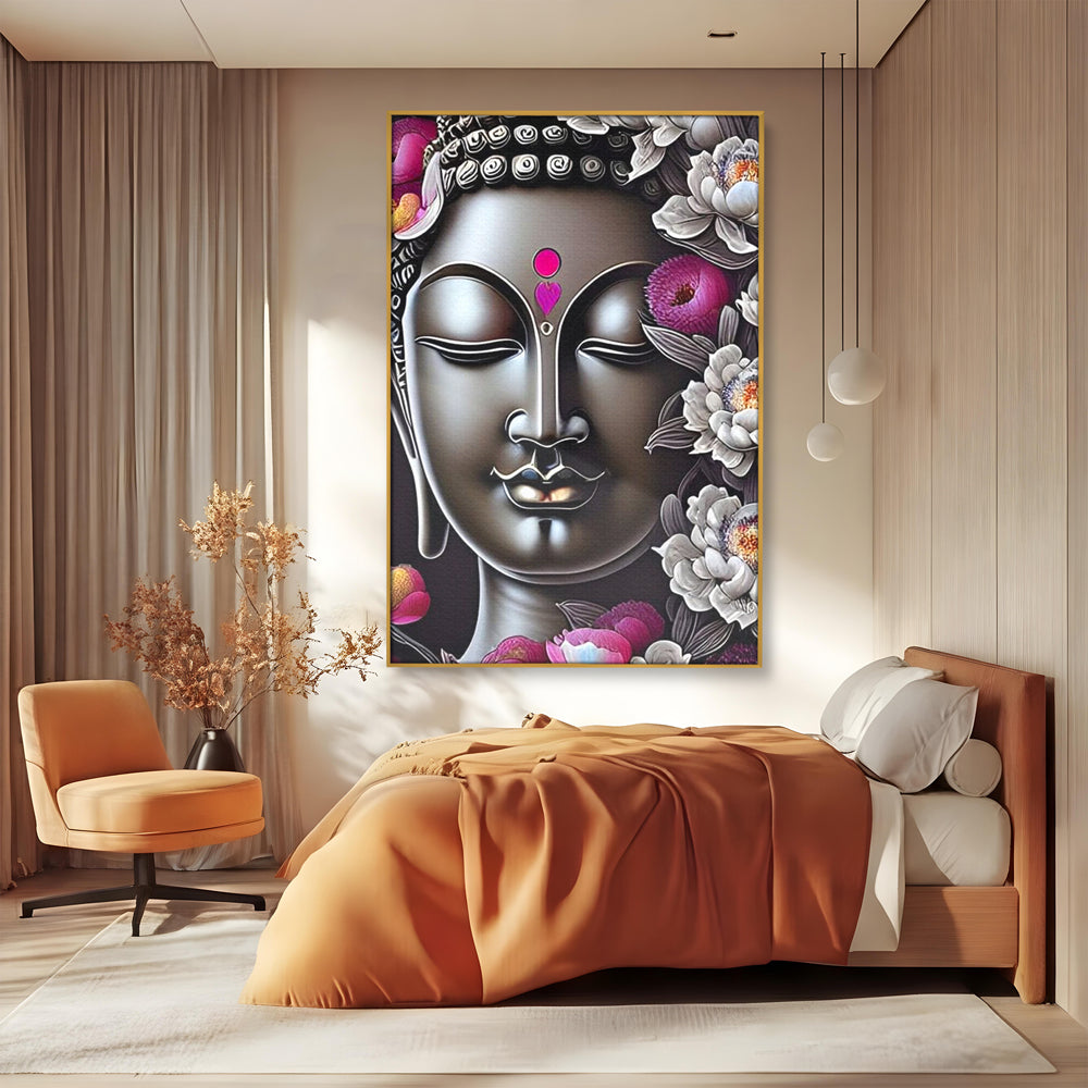 Leinwandbilder Premium LuxCanva® I122, Lotus der Erleuchtung, Buddha, Zen, Erleuchtung, Innerer Frieden, Spiritualität, Harmonie, Meditation, Blumen, Lotus, Herz, Wohnen, Schlafzimmer