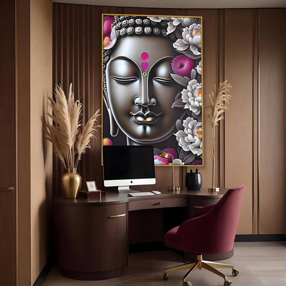 Leinwandbilder Premium LuxCanva® I122, Lotus der Erleuchtung, Buddha, Zen, Erleuchtung, Innerer Frieden, Spiritualität, Harmonie, Meditation, Blumen, Lotus, Herz, Wohnen, Schlafzimmer