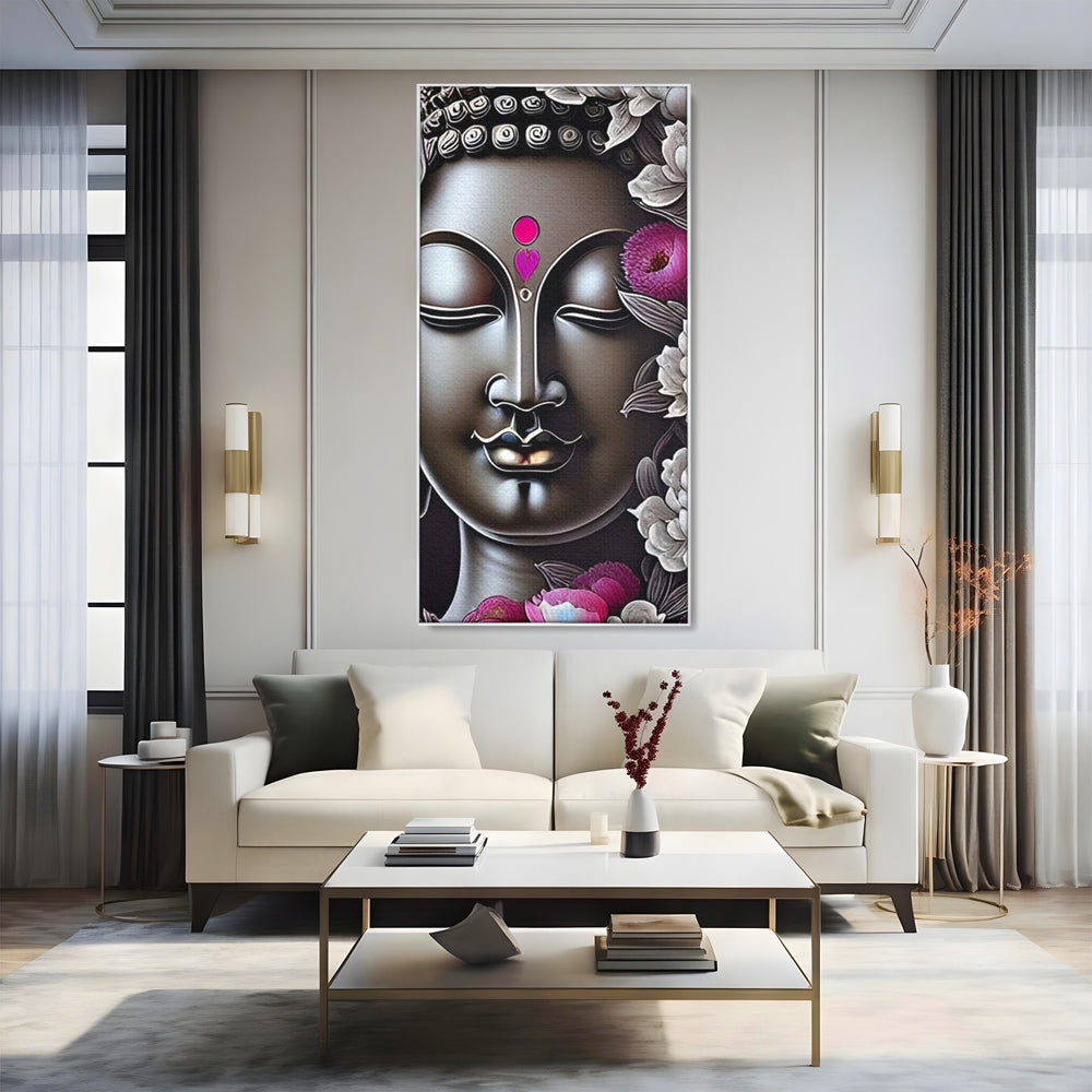 Leinwandbilder Premium LuxCanva® I122, Lotus der Erleuchtung, Buddha, Zen, Erleuchtung, Innerer Frieden, Spiritualität, Harmonie, Meditation, Blumen, Lotus, Herz, Wohnen, Schlafzimmer