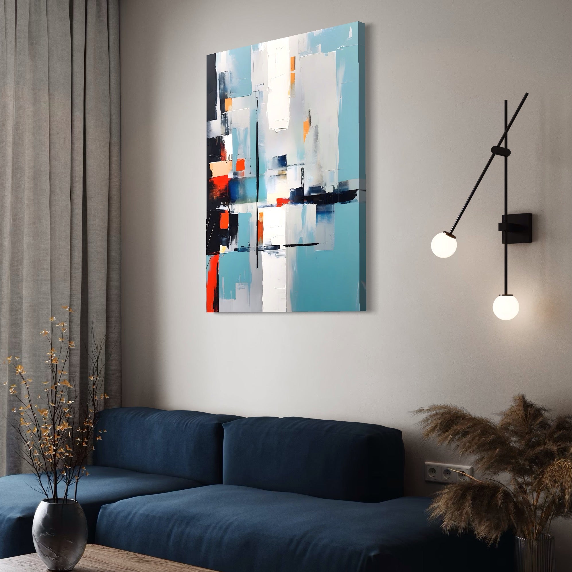 Tablou Canvas Premium LuxCanva® C1889, Vapor Pictat Abstract , Relaxare, Vapor, Living Room, Culori Vibrante