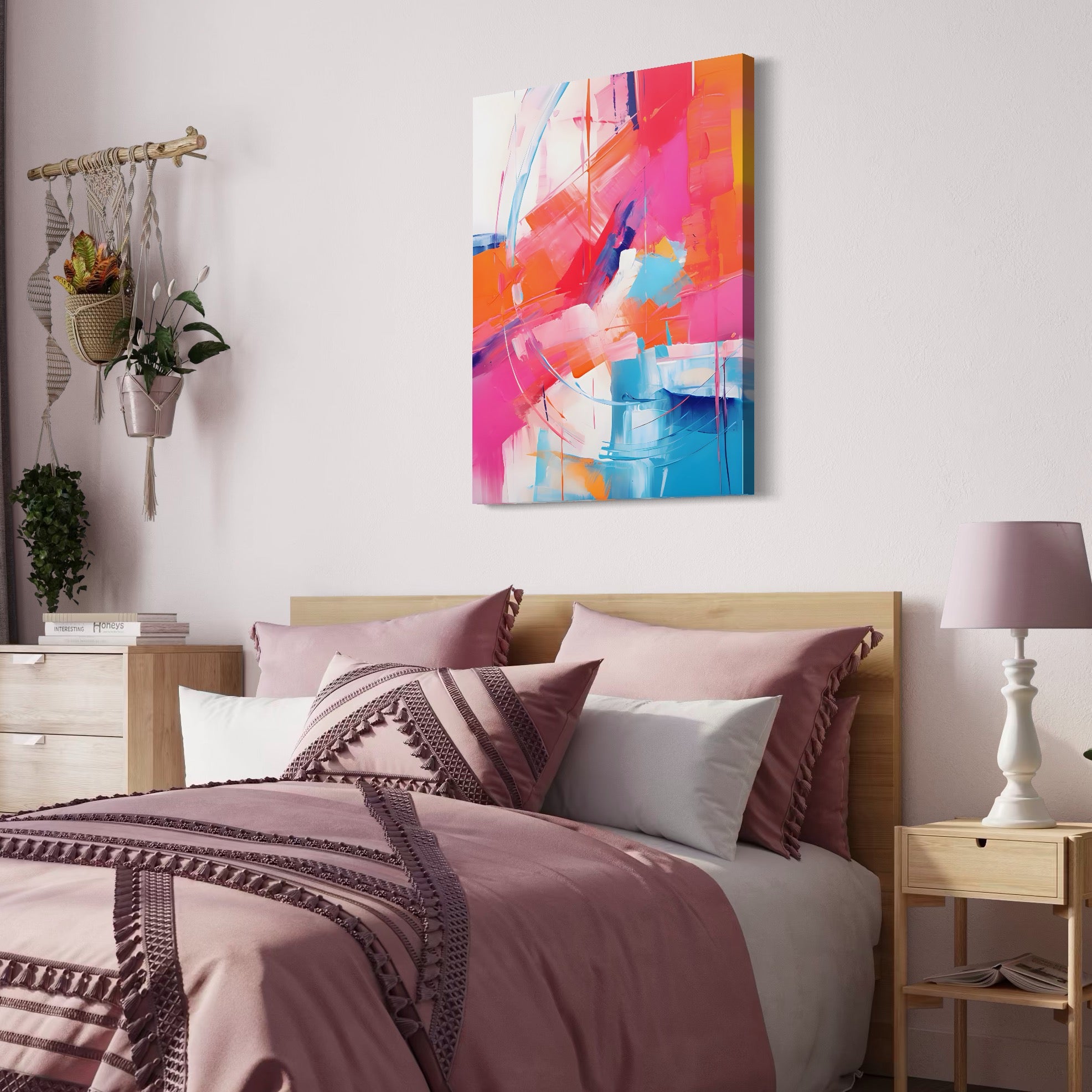 Tablou Canvas Premium LuxCanva® C1193, Culori Vii Pictate , Relaxare, Living Room, Culori Vibrante