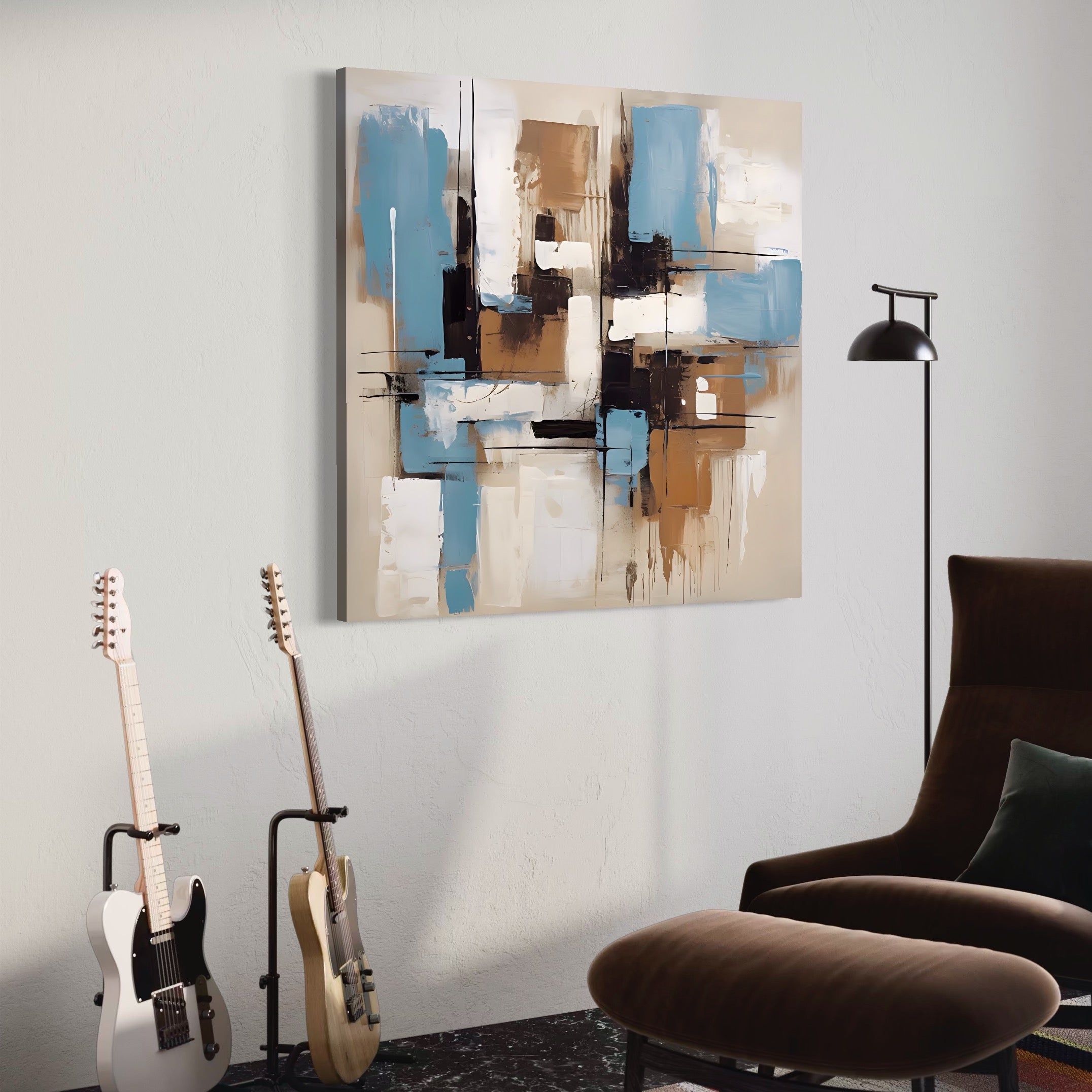 Tablou Canvas Premium LuxCanva® C1194, Pictura Abstracta , Culori, Decorativ, Living Room, Culori Vibrante