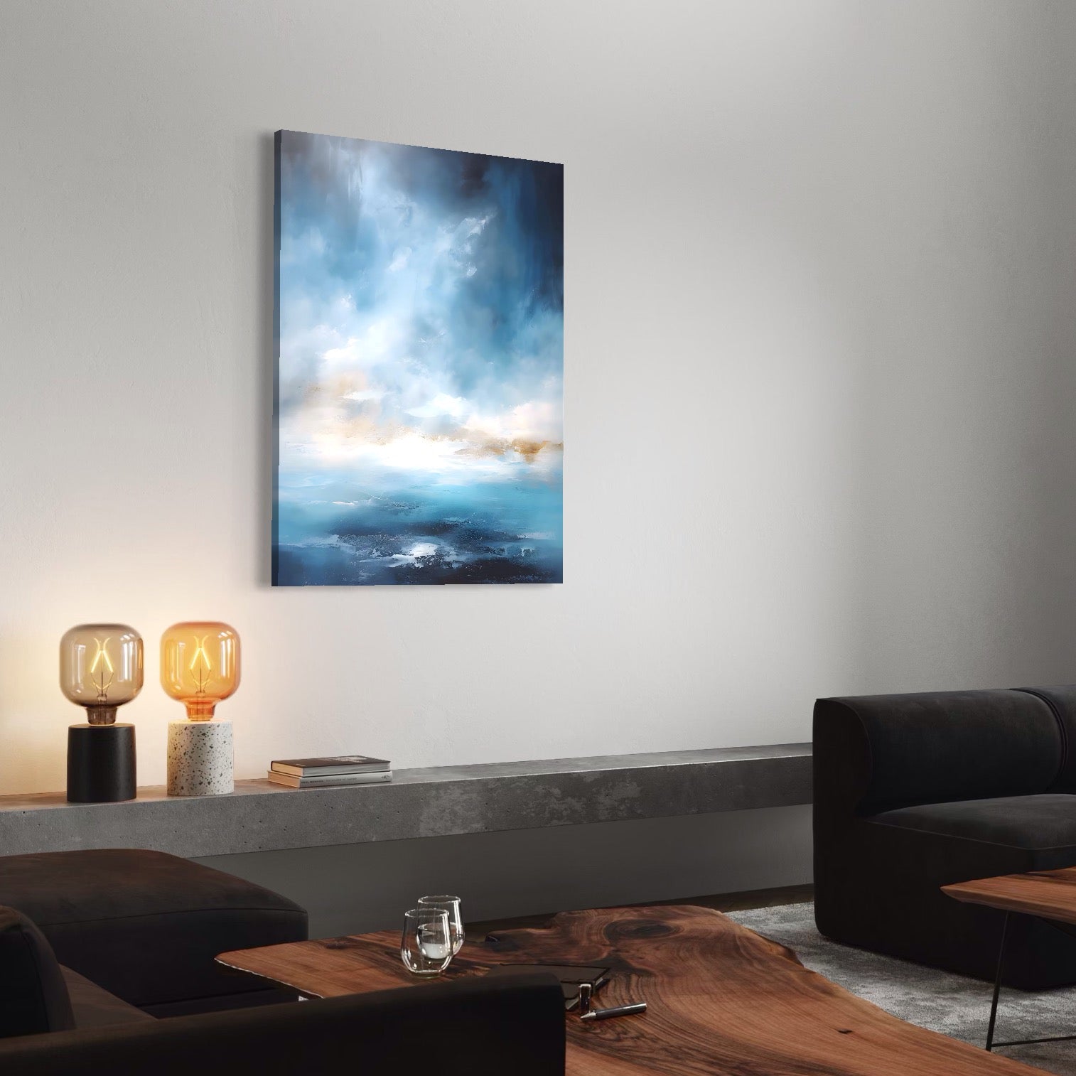 Tablou Canvas Premium LuxCanva® C1196, Oras Vazut Din Avion , Relaxare, Living Room, Culori Vibrante