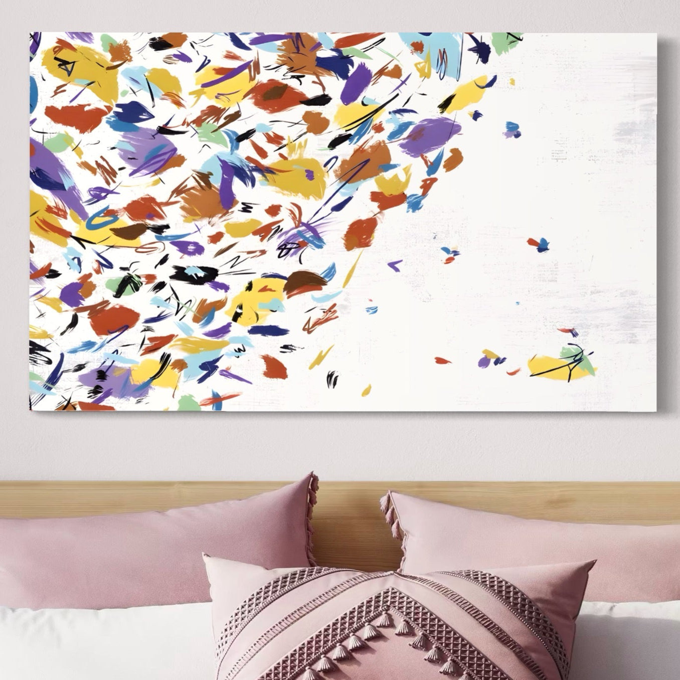 Tablou Canvas Premium LuxCanva® C1210, Frunze Cazatoare , Relaxare, Living Room, Culori Vibrante