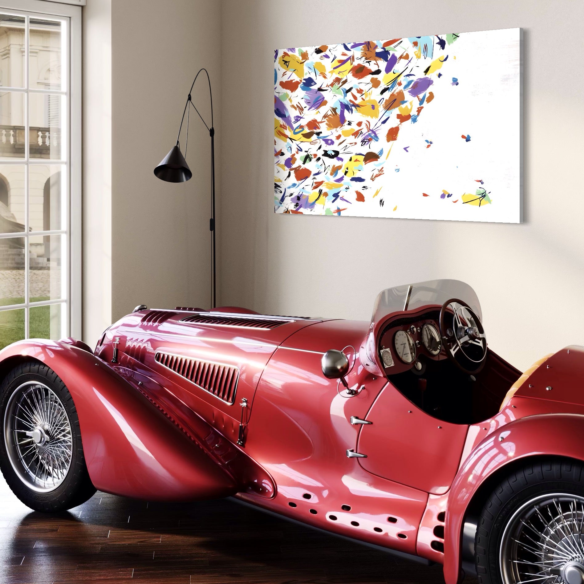 Tablou Canvas Premium LuxCanva® C1210, Frunze Cazatoare , Relaxare, Living Room, Culori Vibrante