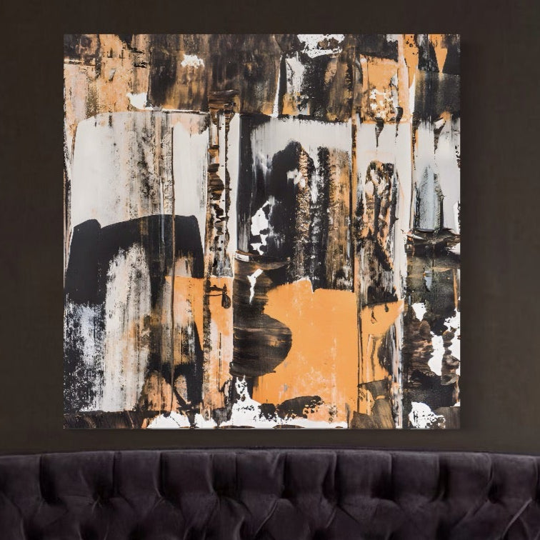 Tablou Canvas Premium LuxCanva® C1212, Abstract Paint , Culori, Decorativ, Living Room, Culori Vibrante