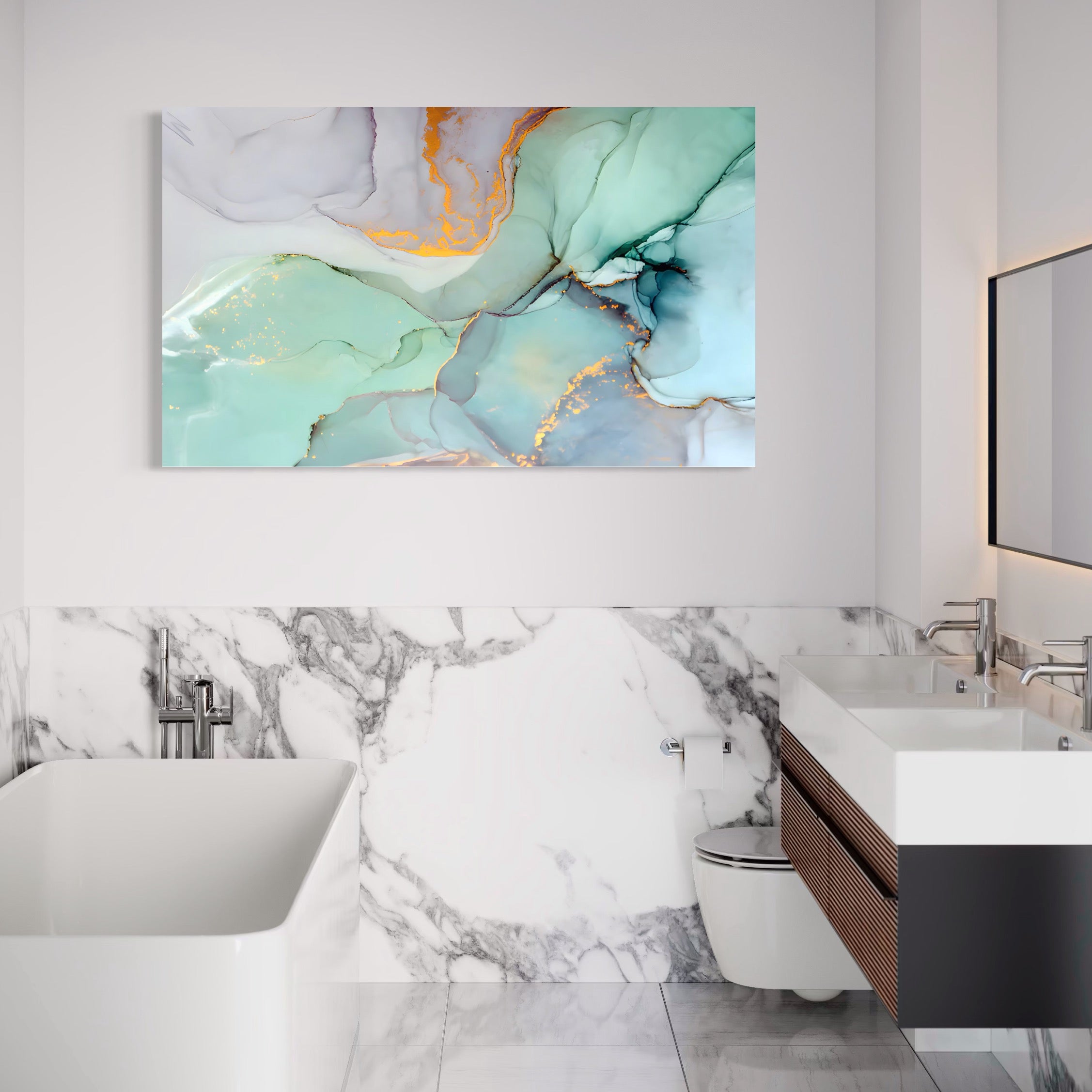 Tablou Canvas Premium LuxCanva® C1216, Colored Marble , Relaxare, Living Room, Culori Vibrante