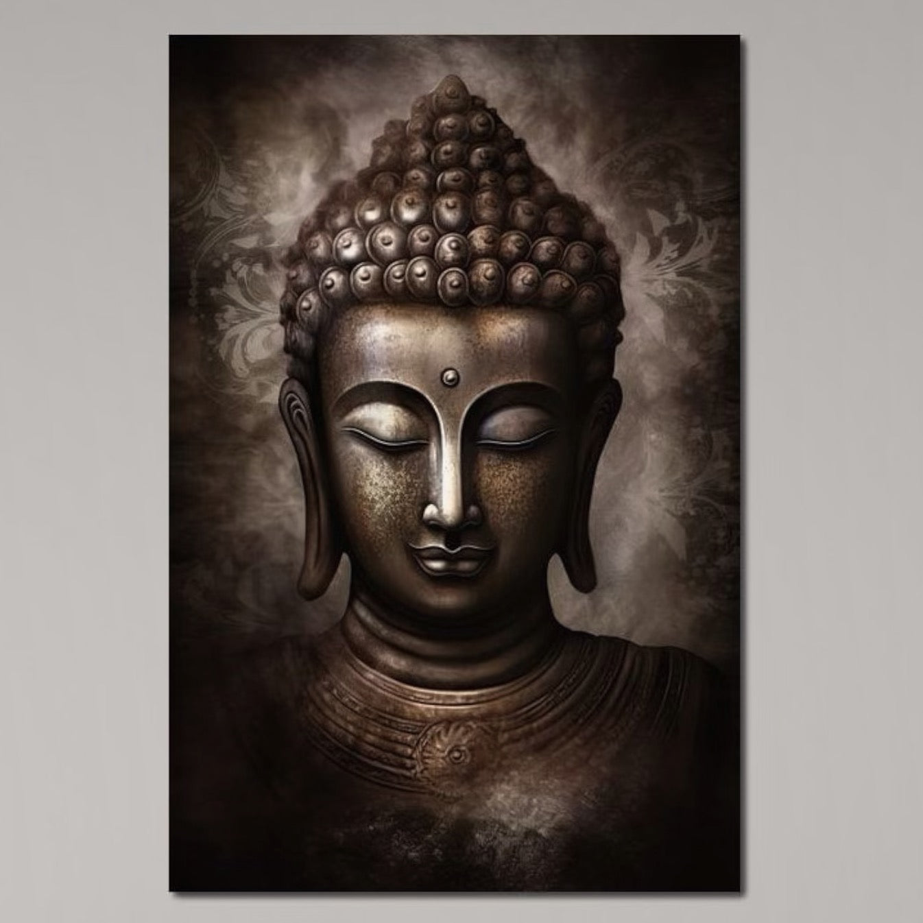 Tablou Canvas Premium LuxCanva® I129, Esenta Pacii, Buddha, Zen, Meditatie, Spiritualitate, Armonie, Pace Interioara, Echilibru, Ritual, Iluminare, Urna, Living, Dormitor