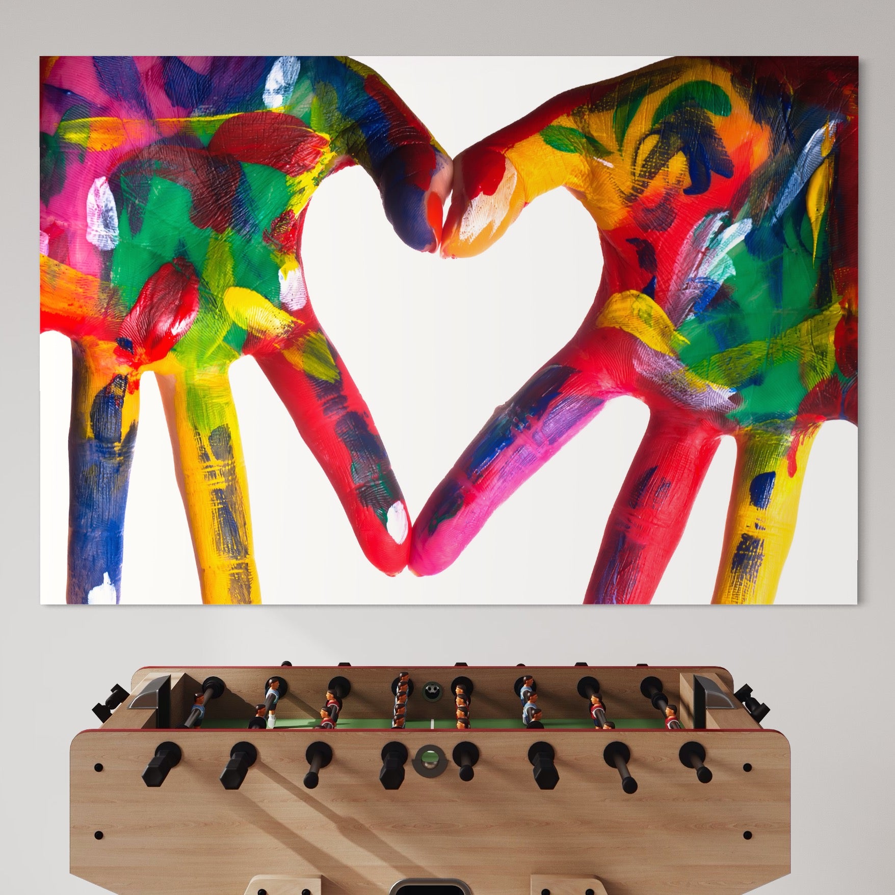 Tablou Canvas Premium LuxCanva® B1117, Loving Hands ,  Living, Inima, Maini, Dragoste, Iubiti, Sentimente, Culori Vibrante