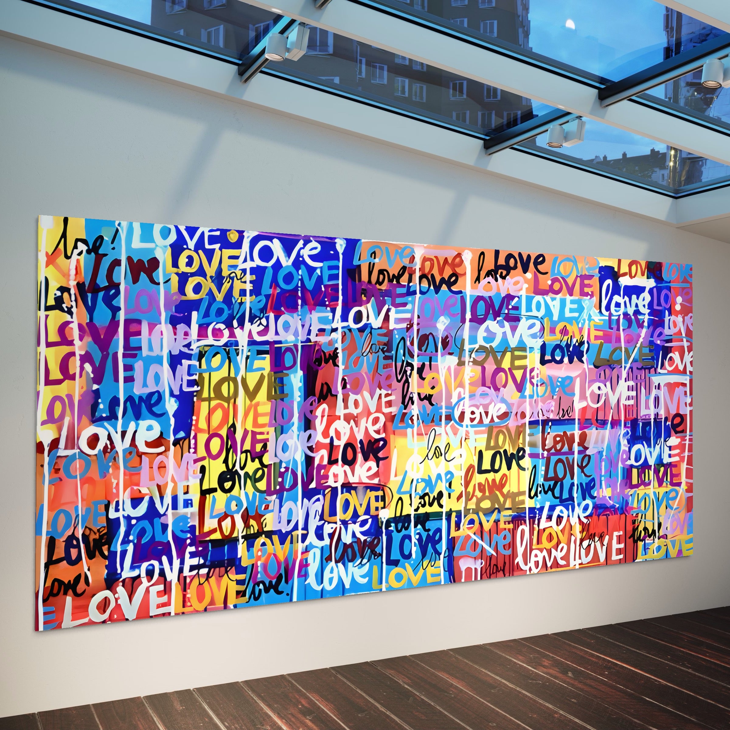 Tablou Canvas Premium LuxCanva® B1080, Iubire , Living, Graffiti, Dragoste, Iubire, Dormitor, Culori Vibrante