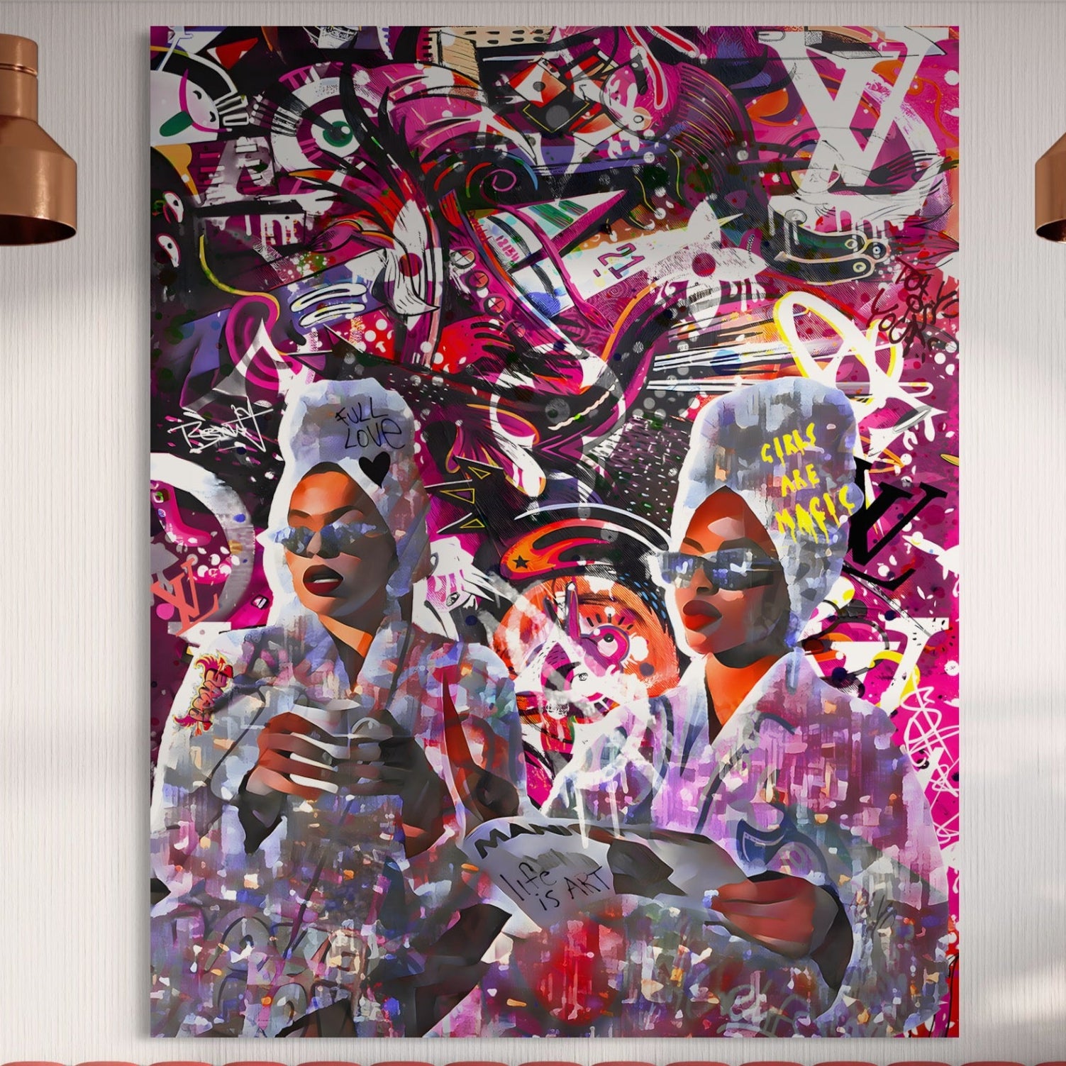 Tablou Canvas Premium LuxCanva® B1053, Life Is Art , Living, Fashion, Louis Vuitton, Beauty, Culori Vibrante