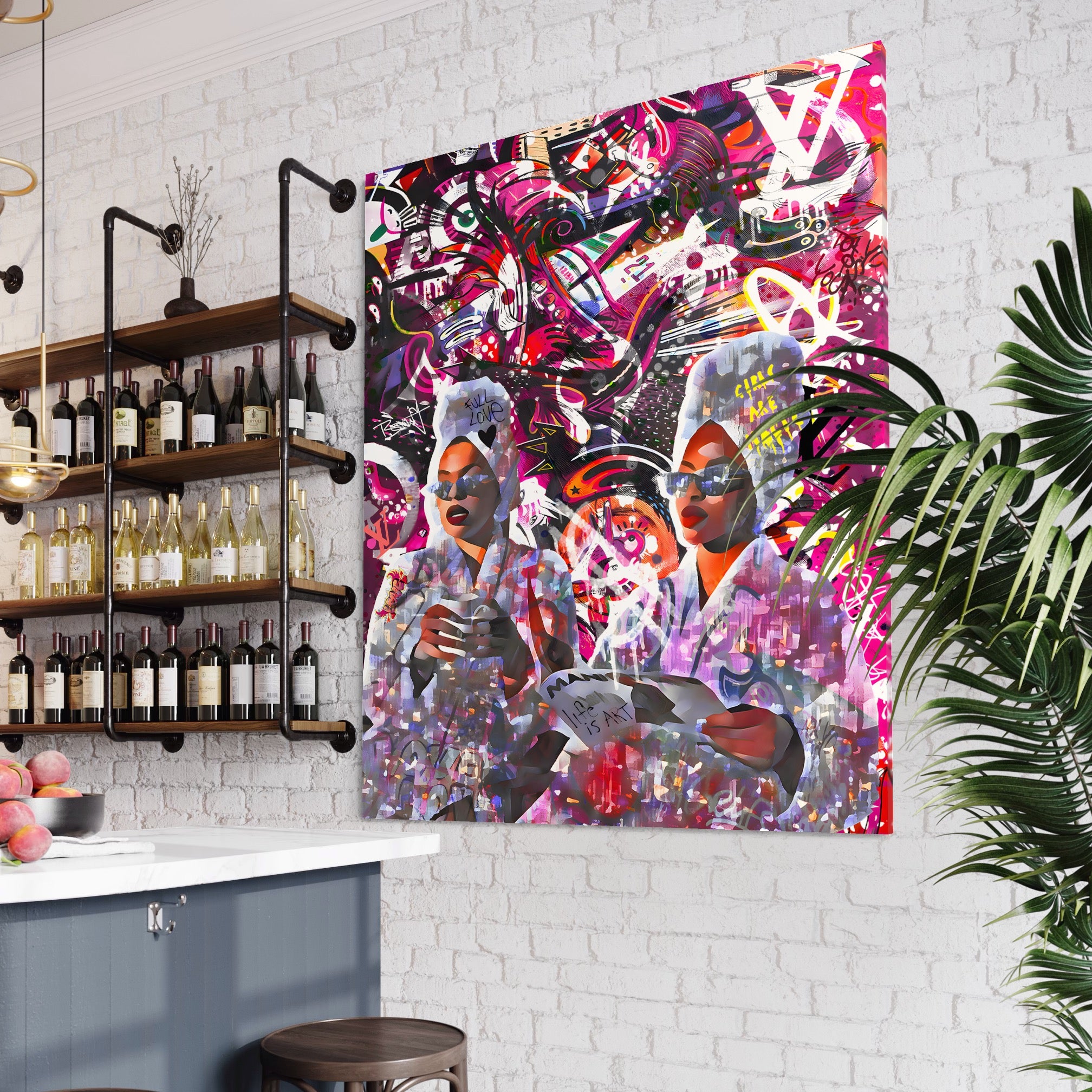 Tablou Canvas Premium LuxCanva® B1053, Life Is Art , Living, Fashion, Louis Vuitton, Beauty, Culori Vibrante