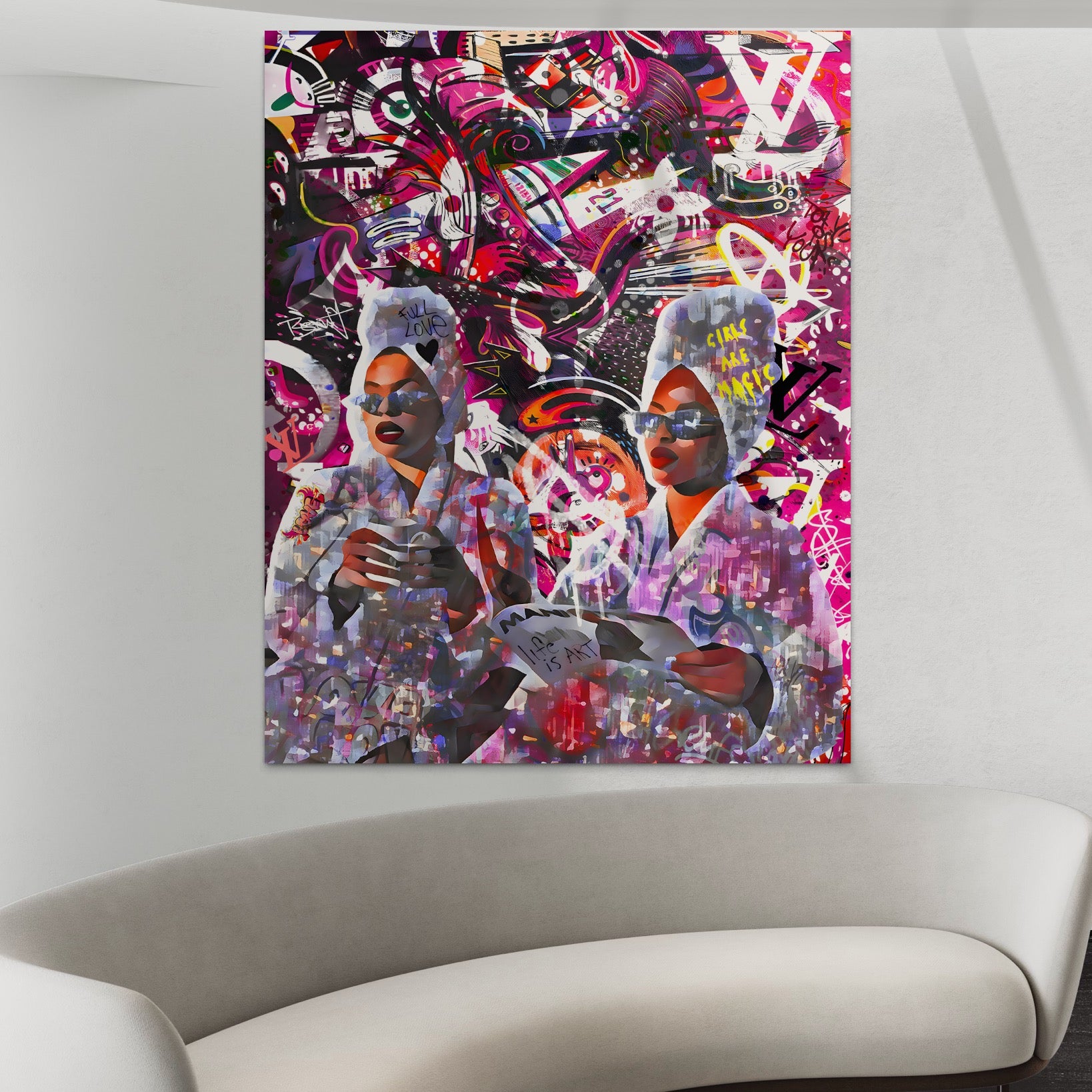 Tablou Canvas Premium LuxCanva® B1053, Life Is Art , Living, Fashion, Louis Vuitton, Beauty, Culori Vibrante