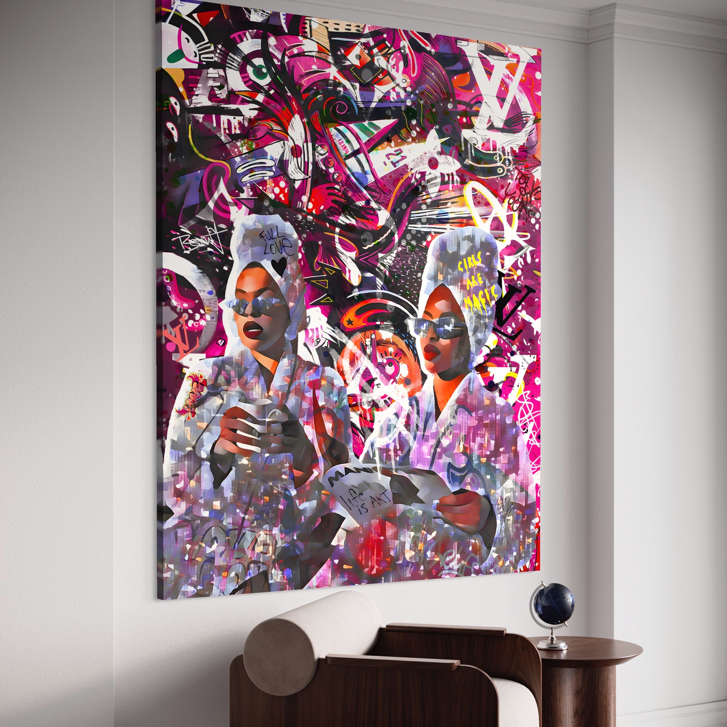 Tablou Canvas Premium LuxCanva® B1053, Life Is Art , Living, Fashion, Louis Vuitton, Beauty, Culori Vibrante