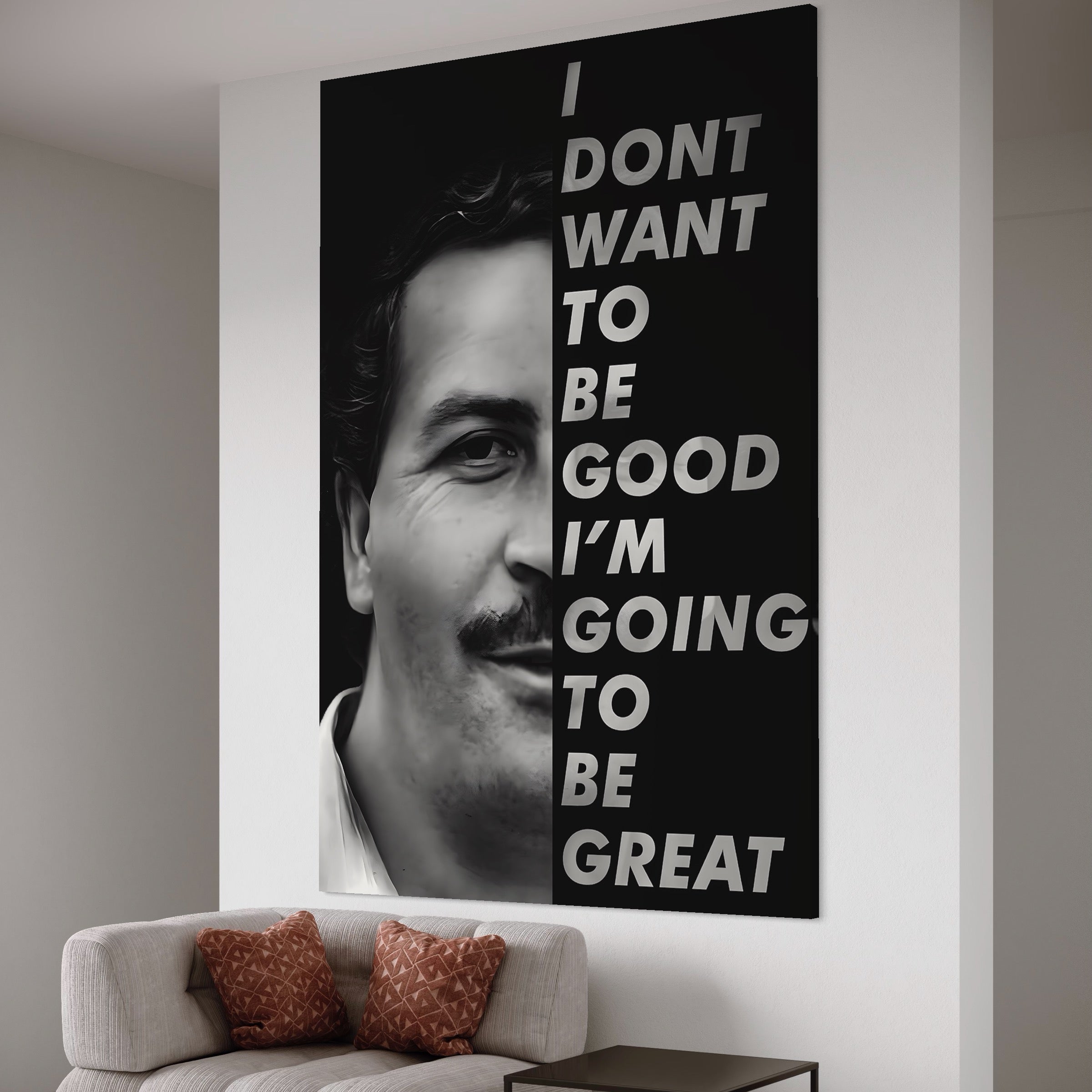 Tablou Canvas Premium LuxCanva® B1051, Pablo Escobar , Birou, Columbia, Baron, Escobar, Culori Vibrante