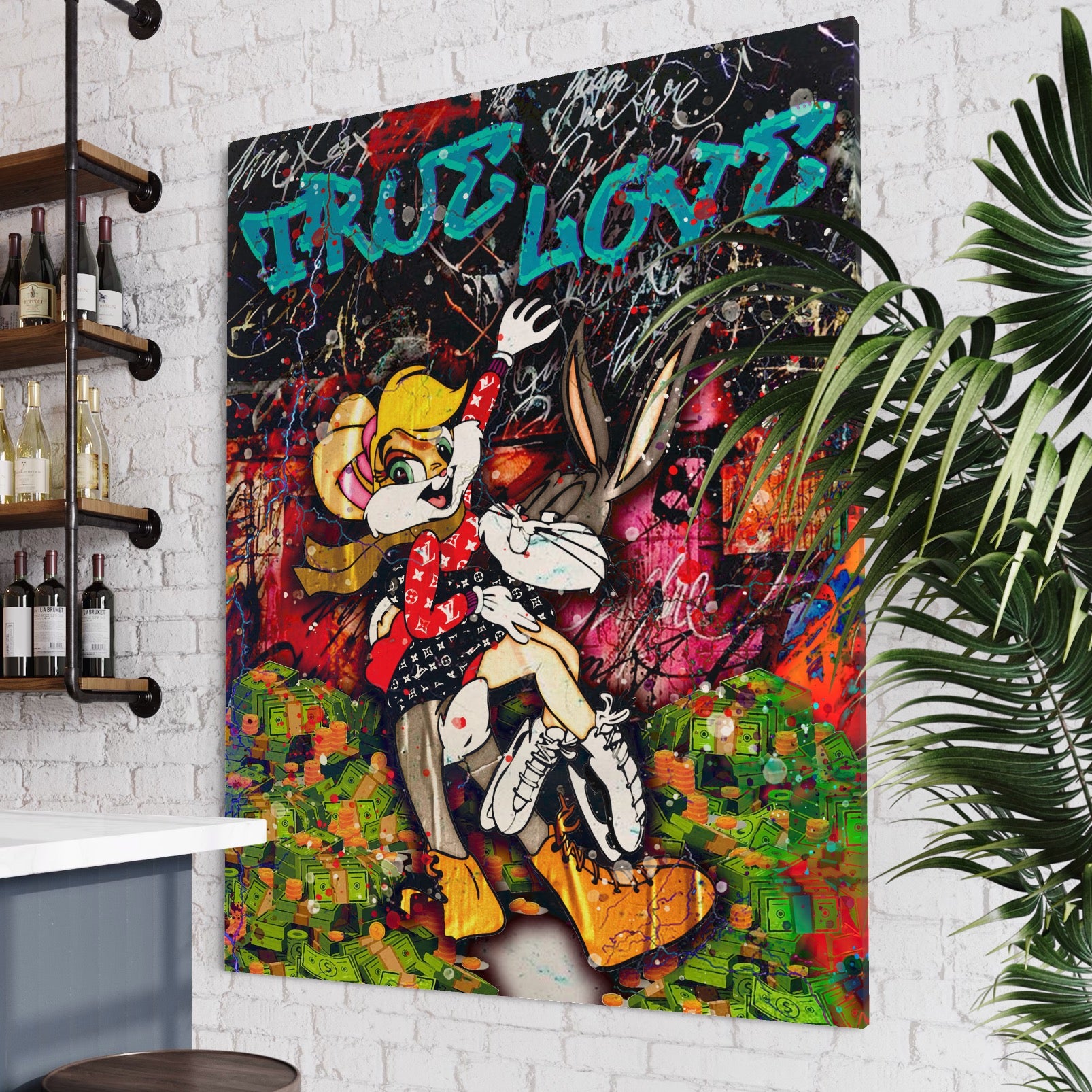 Tablou Canvas Premium LuxCanva® B1030, True Love , LoLa Bunny, Looney Tunes, Bugs Bunny, Desene Animate, Motivational, Culori Vibrante