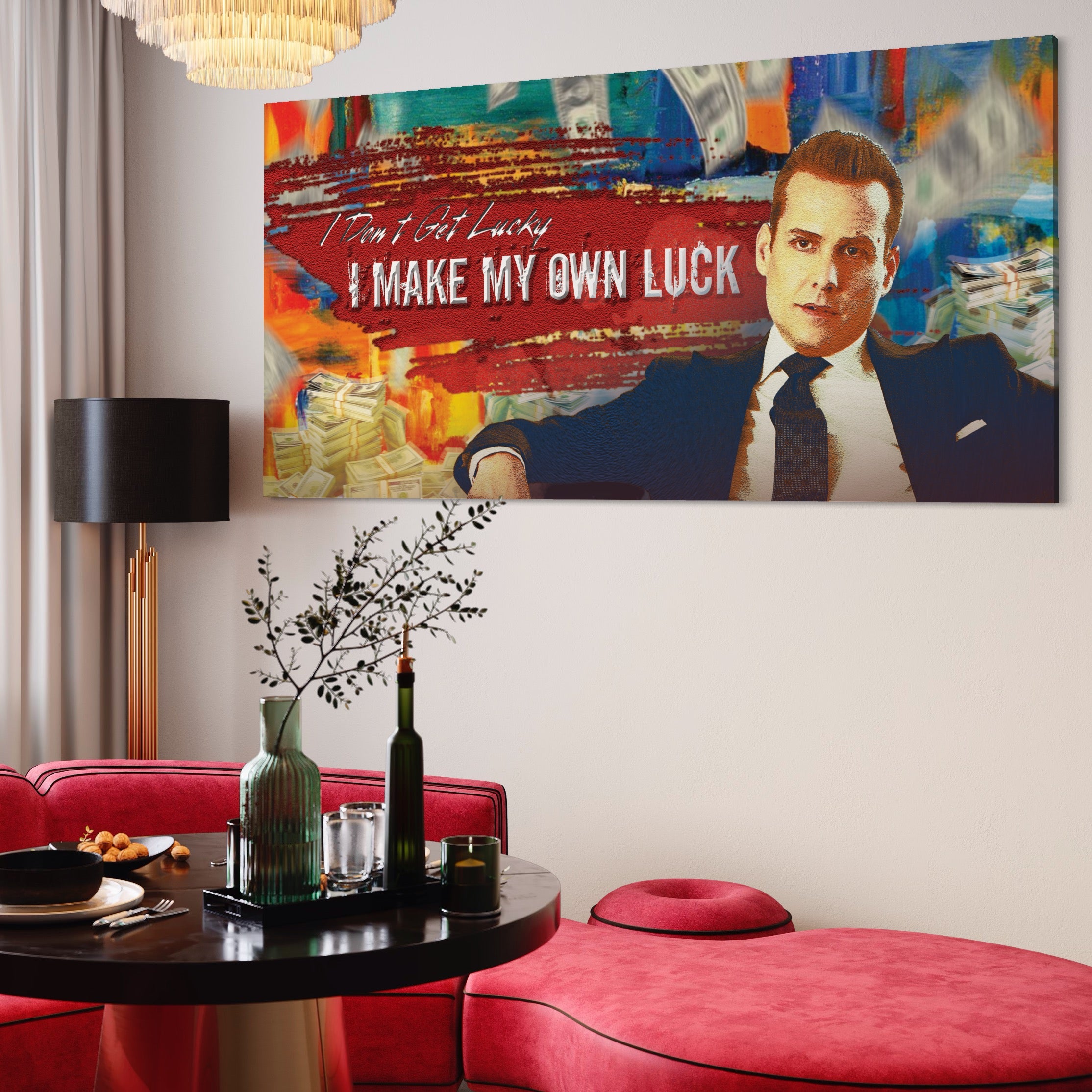 Tablou Canvas Premium LuxCanva® B1029, Harvey Specter , Decorativ, Serial, Suits, Actori, Inspirational, Culori Vibrante