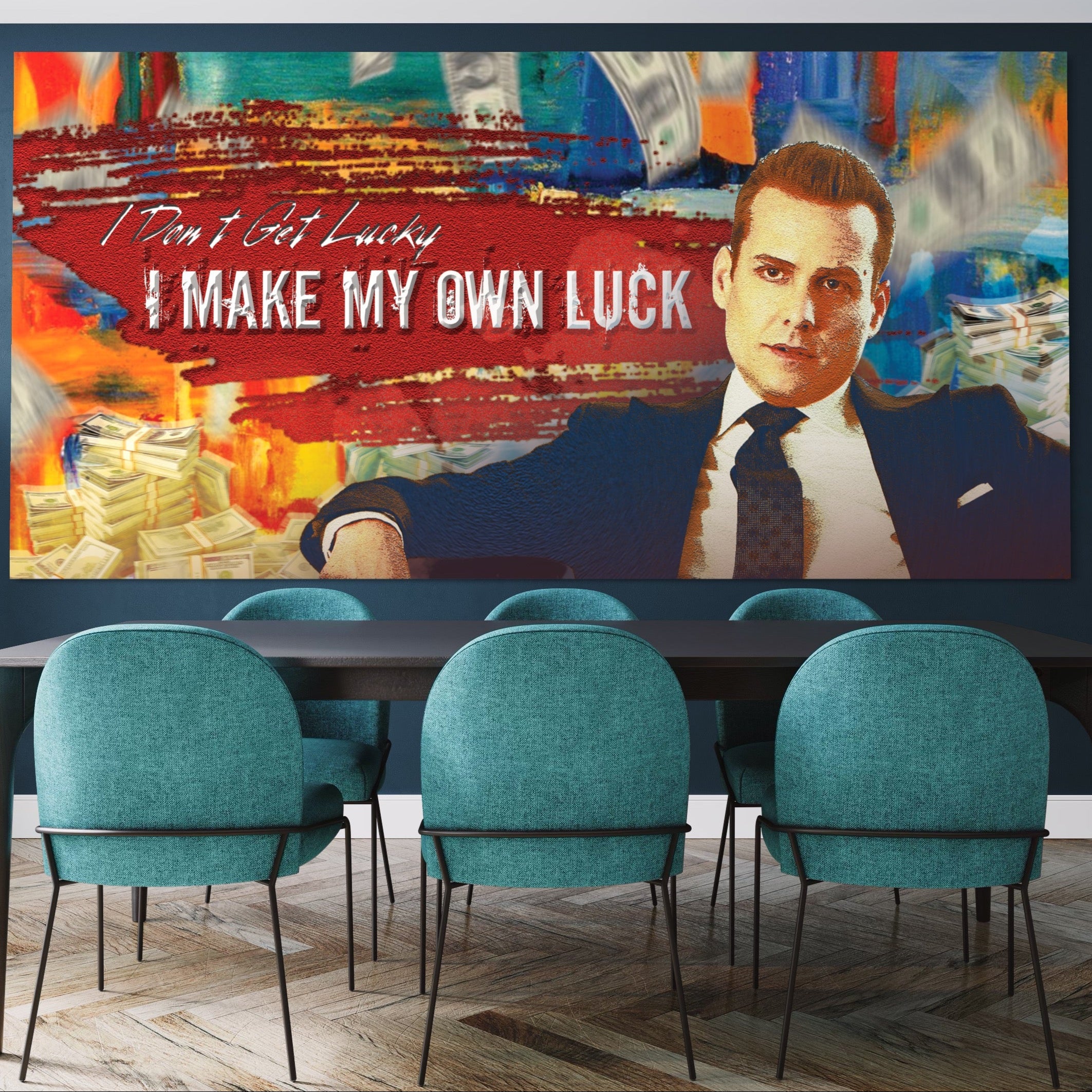 Tablou Canvas Premium LuxCanva® B1029, Harvey Specter , Decorativ, Serial, Suits, Actori, Inspirational, Culori Vibrante