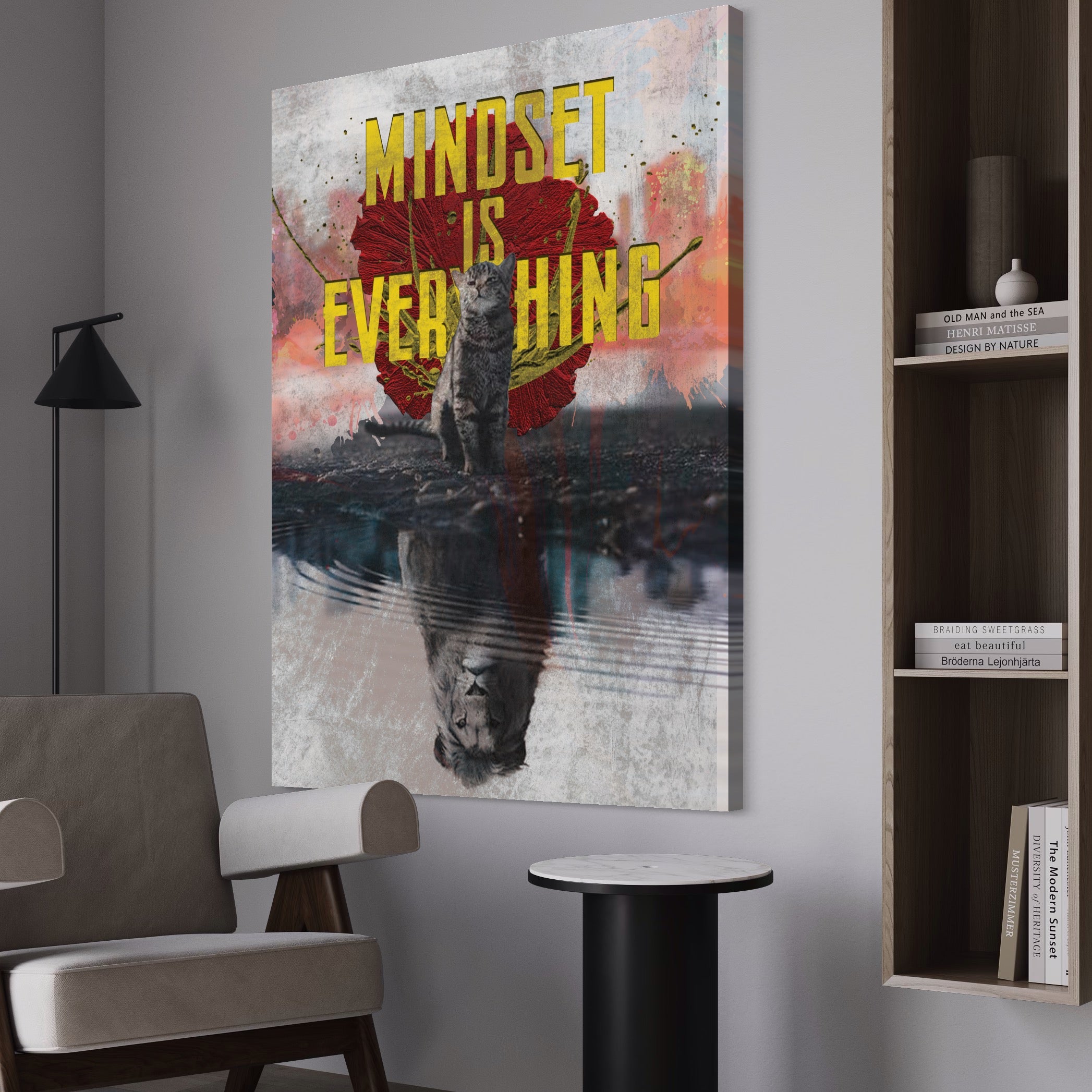 Tablou Canvas Premium LuxCanva® B1026 Mindset Is Everything , Citate, Viata, Inspirational, Motivational, Culori Vibrante