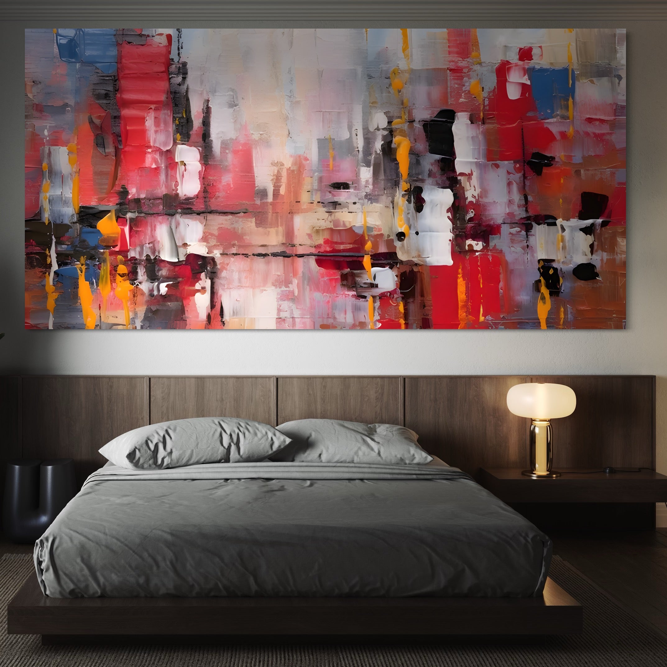 Tablou Canvas Premium LuxCanva® C1246 Culori Abstracte Pictate , Relaxare, Living Room, Culori Vibrante