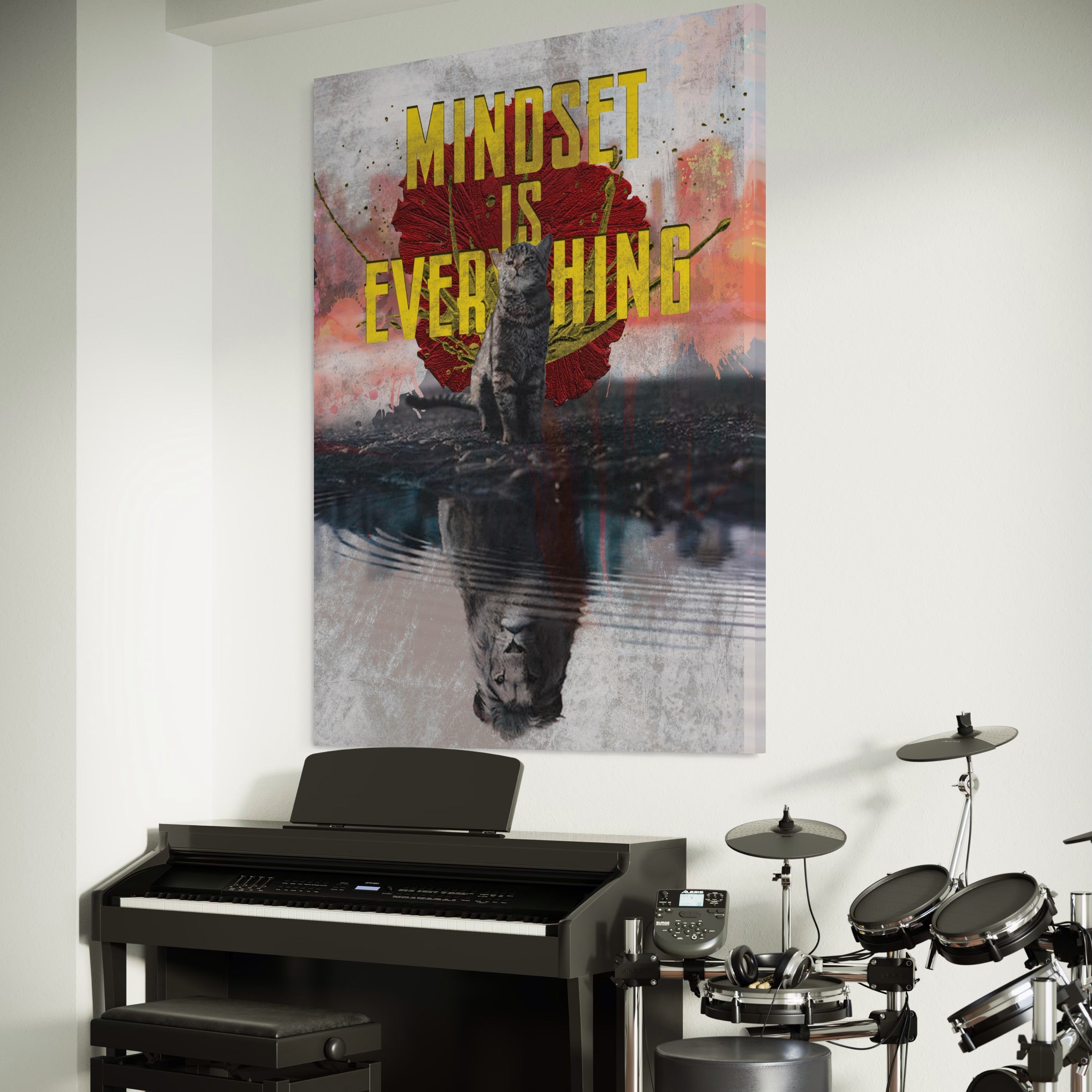 Tablou Canvas Premium LuxCanva® B1026 Mindset Is Everything , Citate, Viata, Inspirational, Motivational, Culori Vibrante