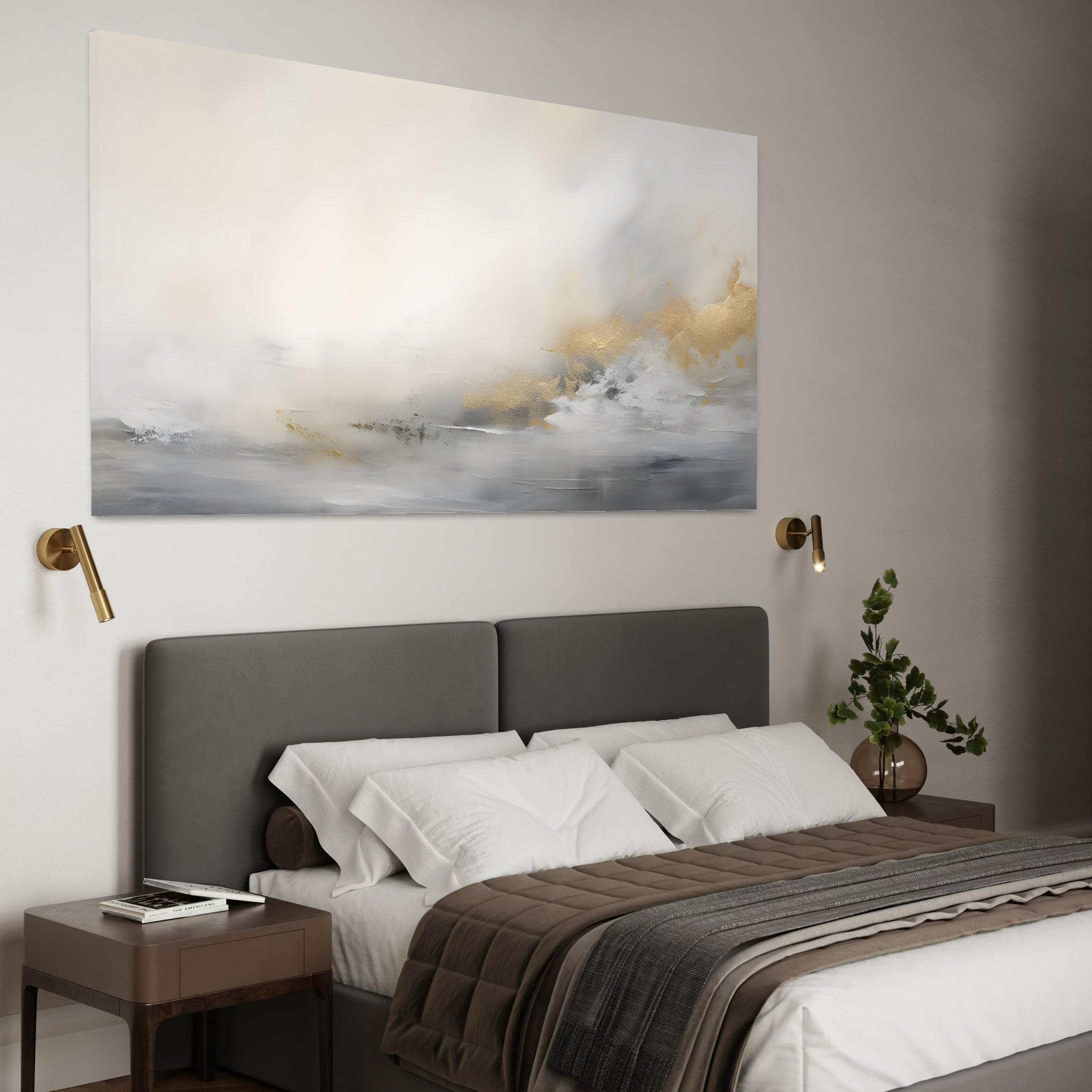 Tablou Canvas Premium LuxCanva® C1245 Ceata Deasupra Lacului , Relaxare, Living Room, Culori Vibrante