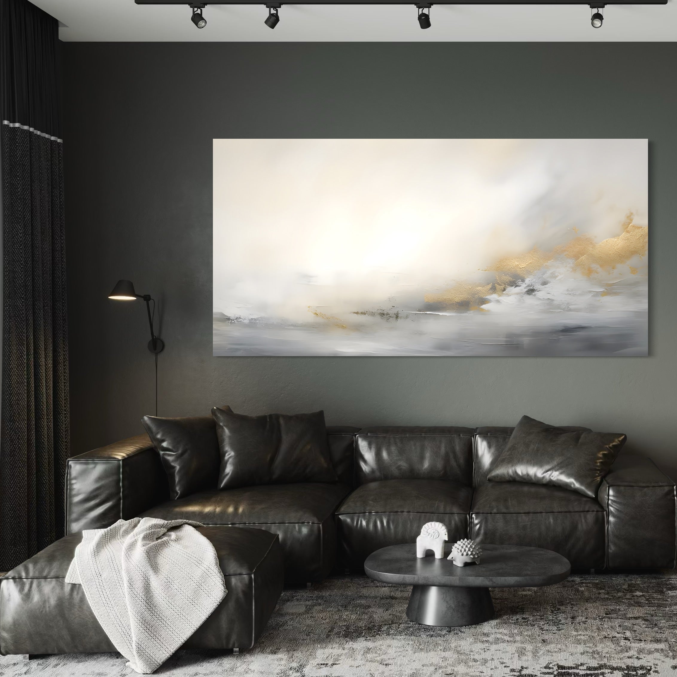 Tablou Canvas Premium LuxCanva® C1245 Ceata Deasupra Lacului , Relaxare, Living Room, Culori Vibrante