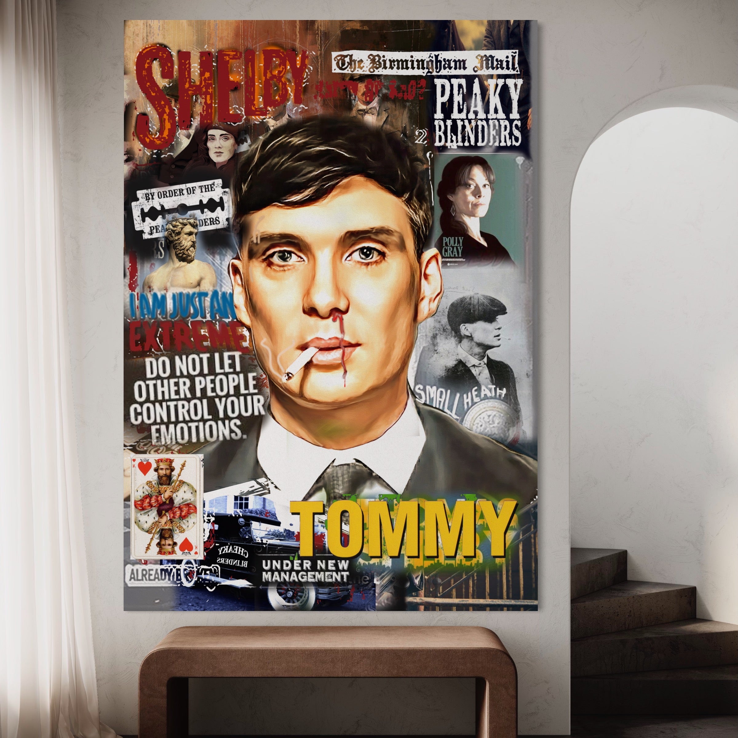 Tablou Canvas Premium LuxCanva® B1012, Peaky Blinders ,  Serial, Motivational, Gangsteri, Culori Vibrante