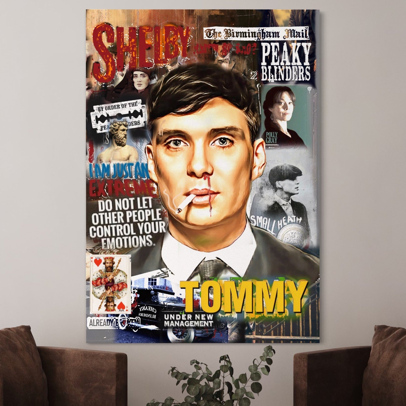 Tablou Canvas Premium LuxCanva® B1012, Peaky Blinders ,  Serial, Motivational, Gangsteri, Culori Vibrante