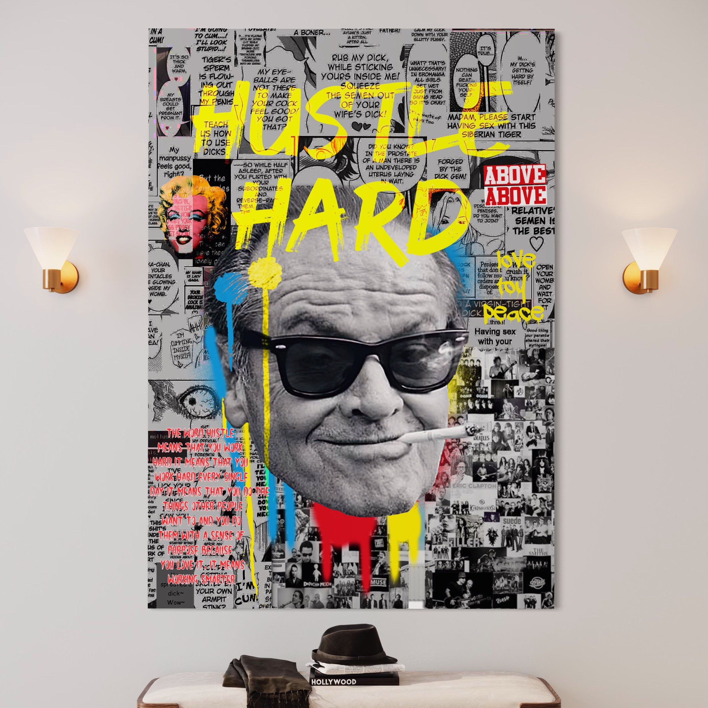 Tablou Canvas Premium LuxCanva® B1010, Jack Nicholson , Actori, Filme, Oscar, Motivational, Culori Vibrante