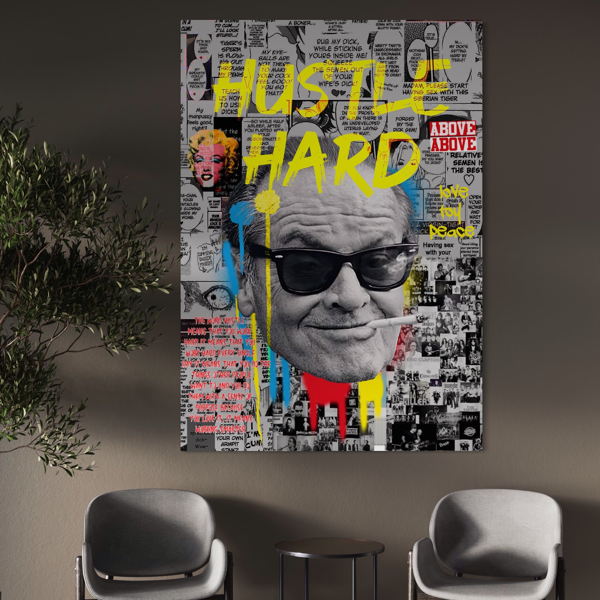 Tablou Canvas Premium LuxCanva® B1010, Jack Nicholson , Actori, Filme, Oscar, Motivational, Culori Vibrante