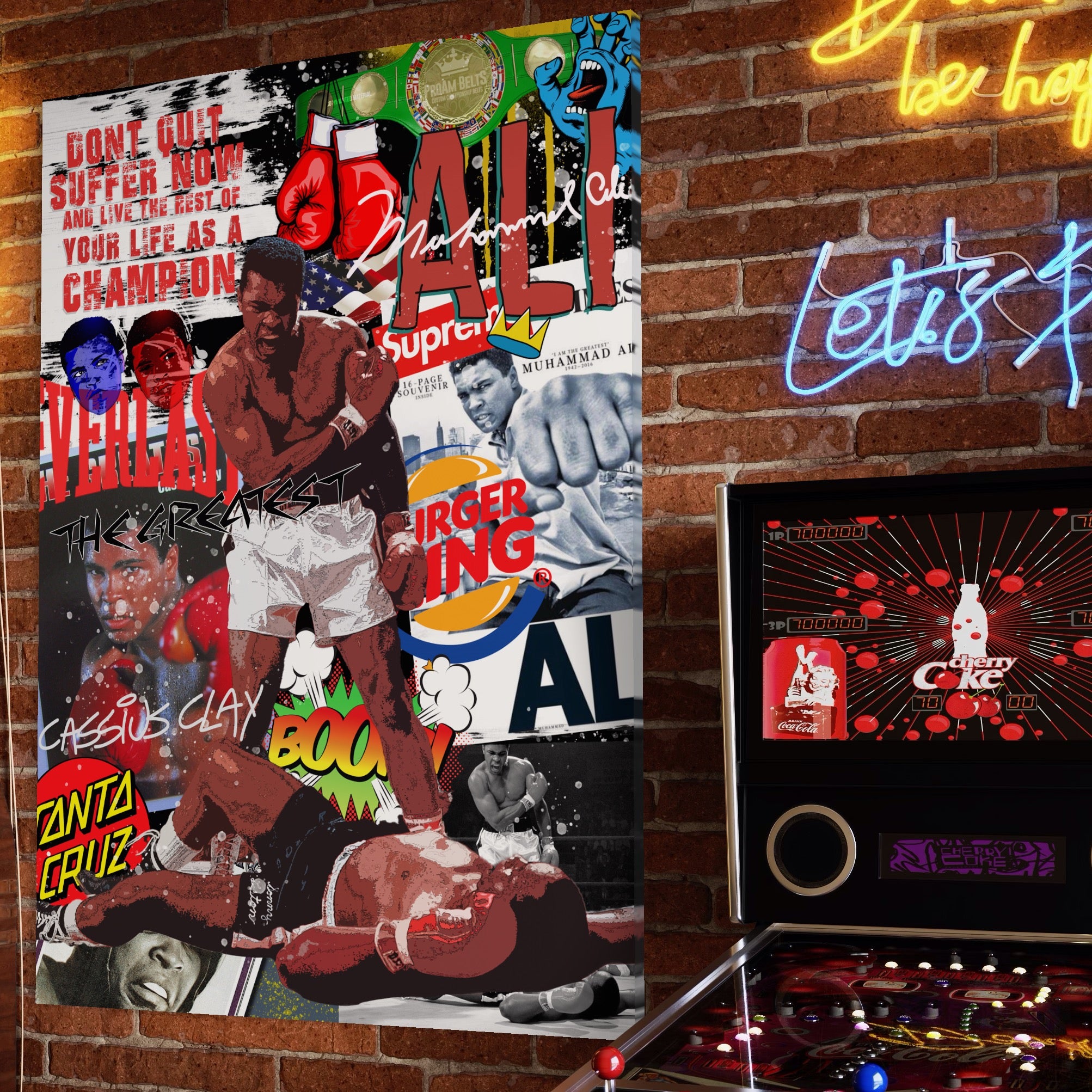 Tablou Canvas Premium LuxCanva® B1009, Muhammad Ali , Sportivi, Box, Pugilist, Motivational, Culori Vibrante