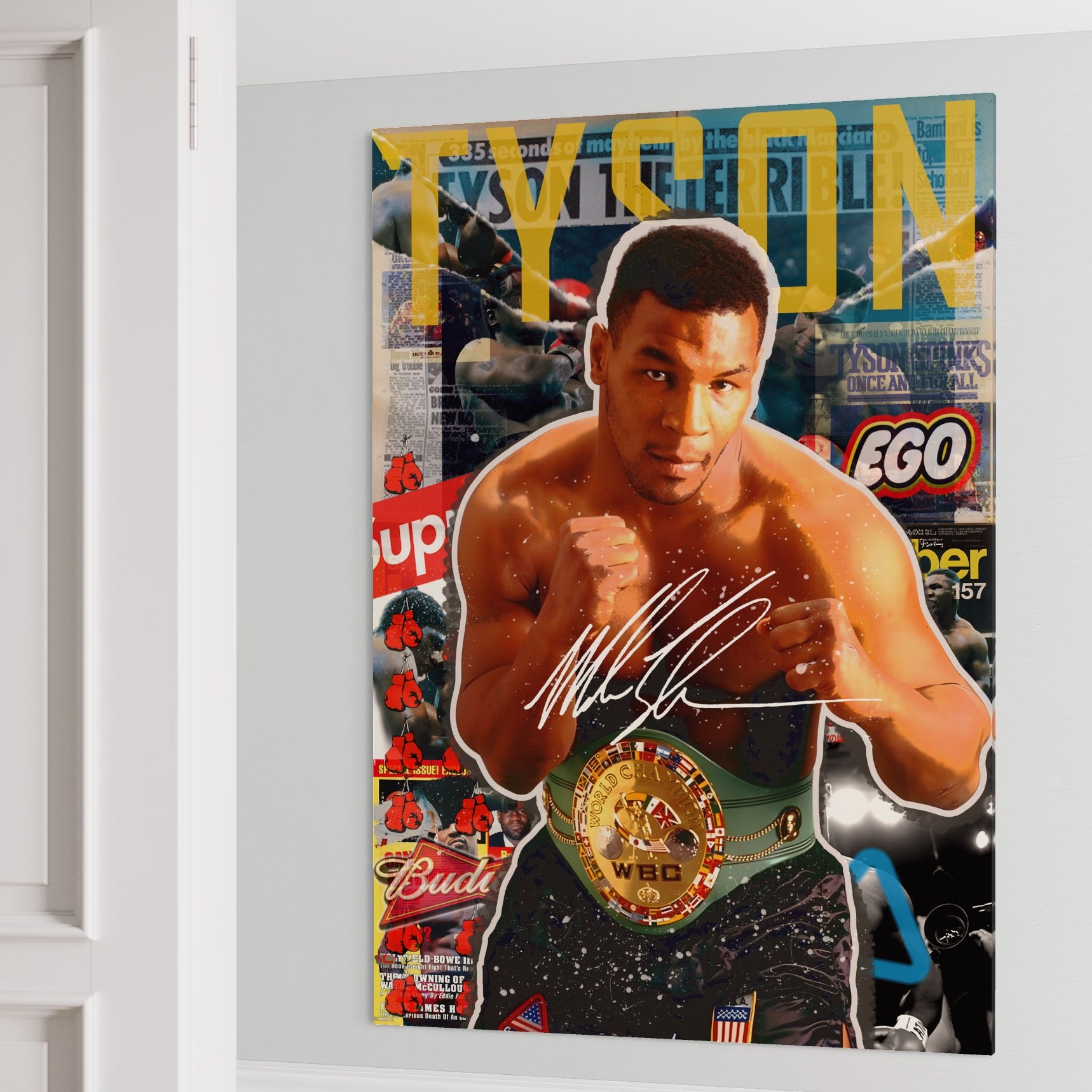Tablou Canvas Premium LuxCanva® B1008, Mike Tyson , Sportivi, Box, Pugilist, Culori Vibrante
