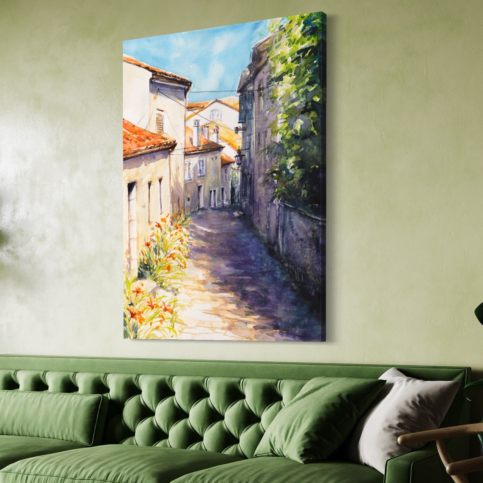 Tablou Canvas Premium LuxCanva® C1004 Alee Insorita , Living, Strada, Vacanta, Excursie, Culori Vibrante