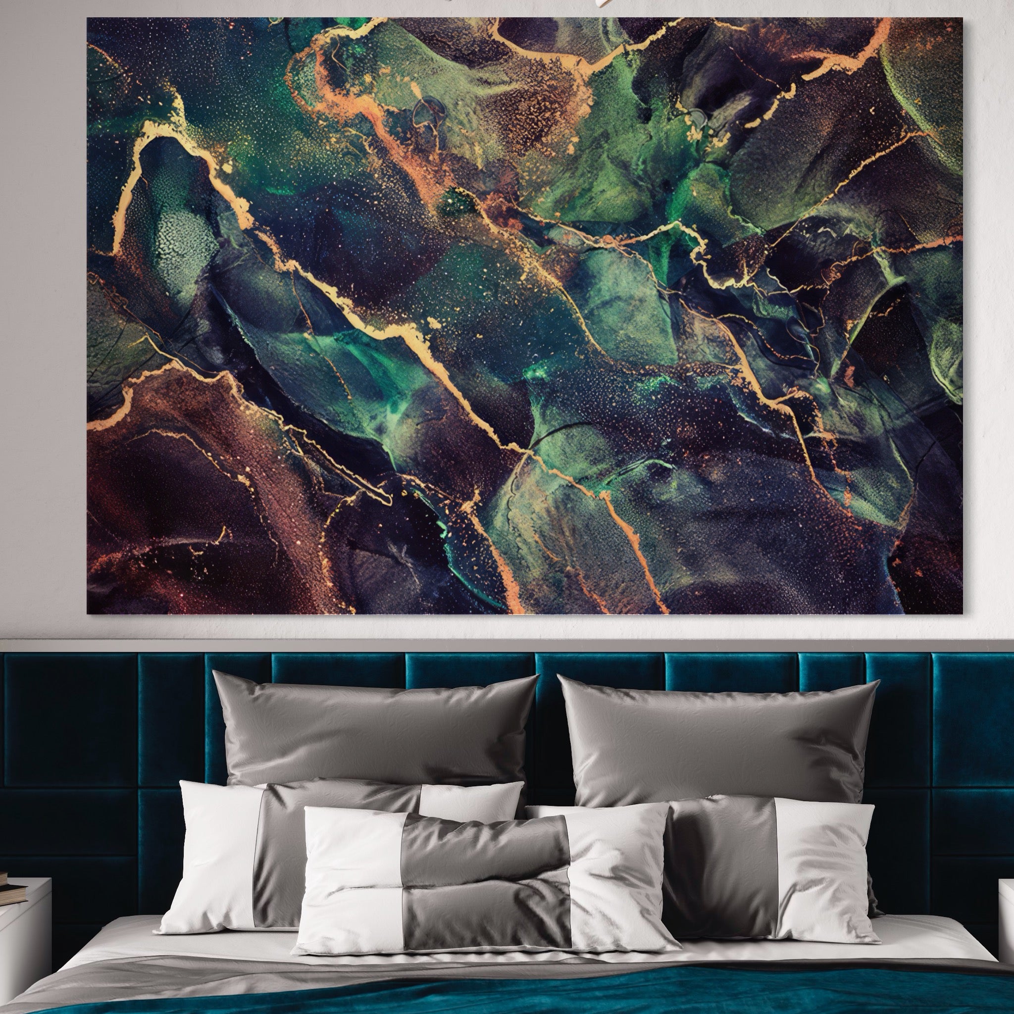 Tablou Canvas Premium LuxCanva® A1355, Abstract Dream , Dormitor, Natural Pigment, Luxury Art, Living, Culori Vibrante