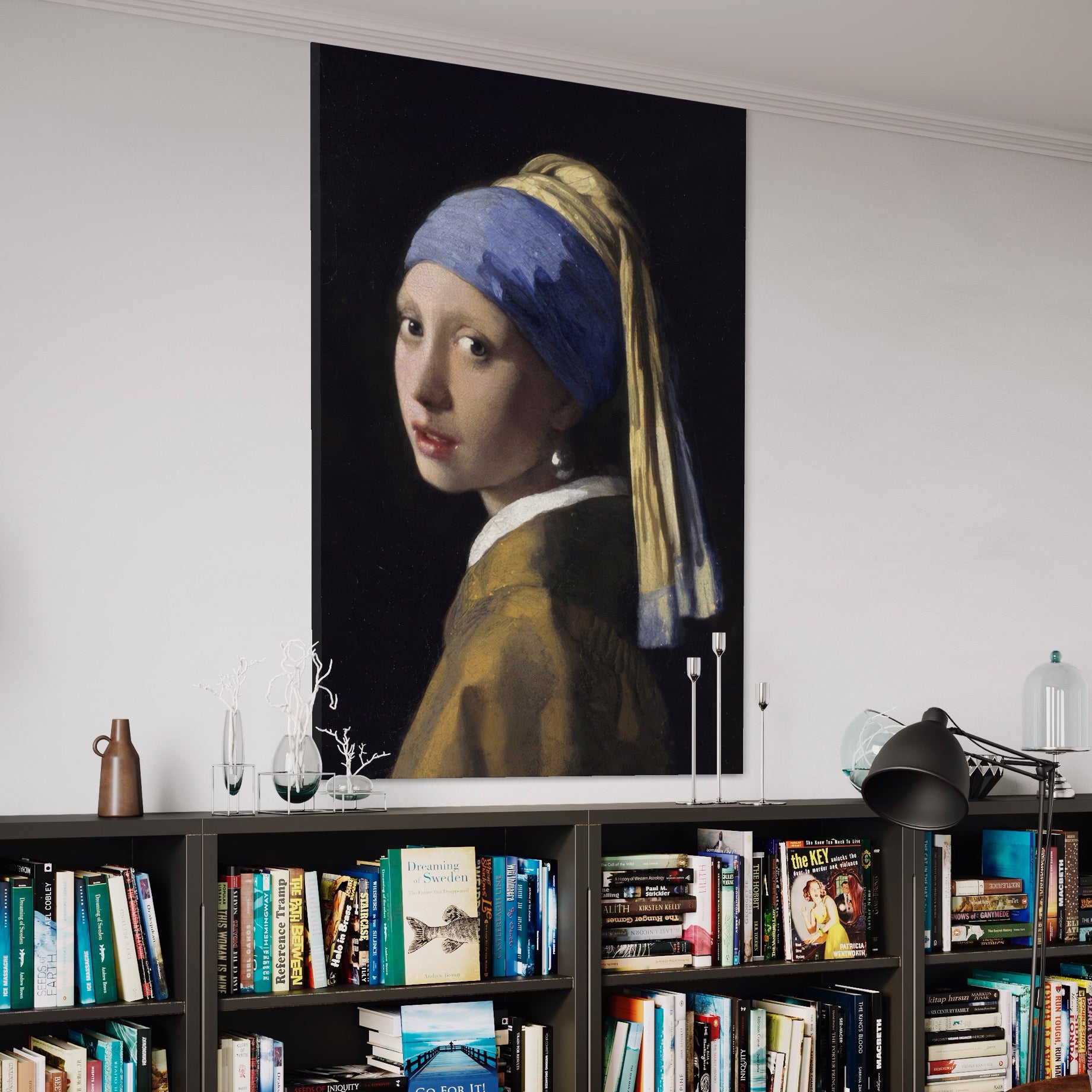 Tablou Canvas Premium LuxCanva® A1338, Girl With A Pearl Earring , Galerie De Arta, Fata Cu Turban, Johannes Vermeer, Pictura, Studio, Culori Vibrante