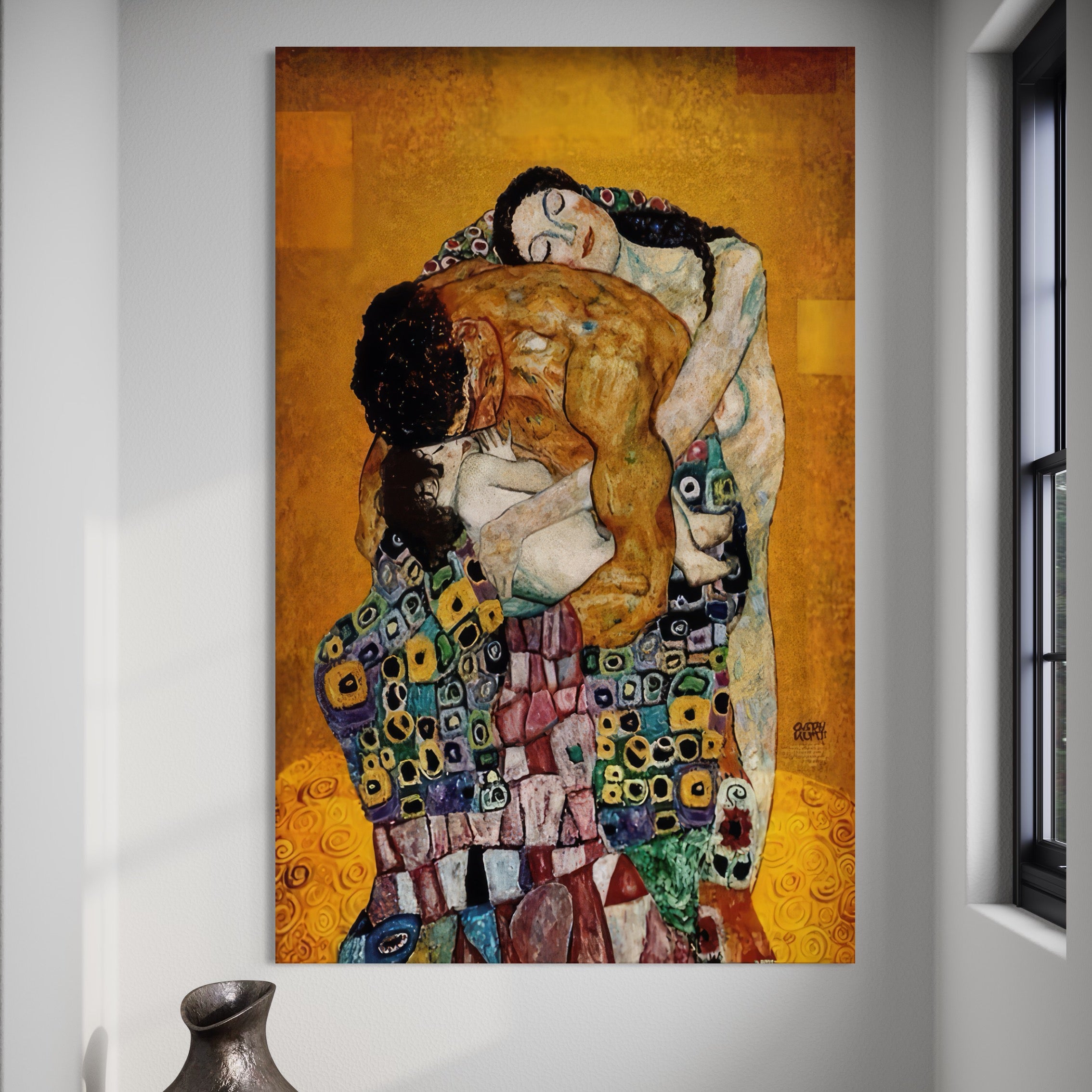 Tablou Canvas Premium LuxCanva® A1331, The Family ,  Galerie De Arta, Gustav Klimt, Familie, Pictor, Decorator, Studio, Culori Vibrante