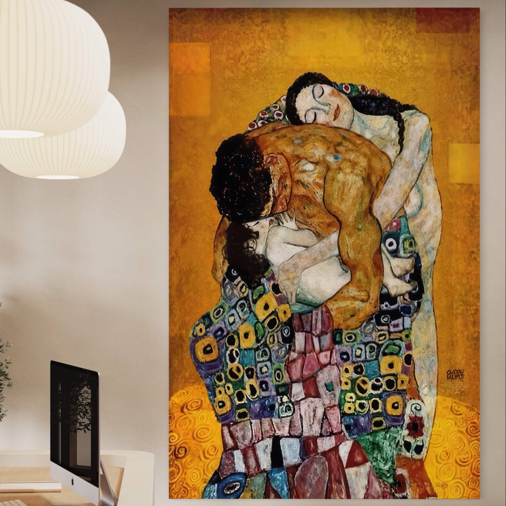 Tablou Canvas Premium LuxCanva® A1331, The Family ,  Galerie De Arta, Gustav Klimt, Familie, Pictor, Decorator, Studio, Culori Vibrante